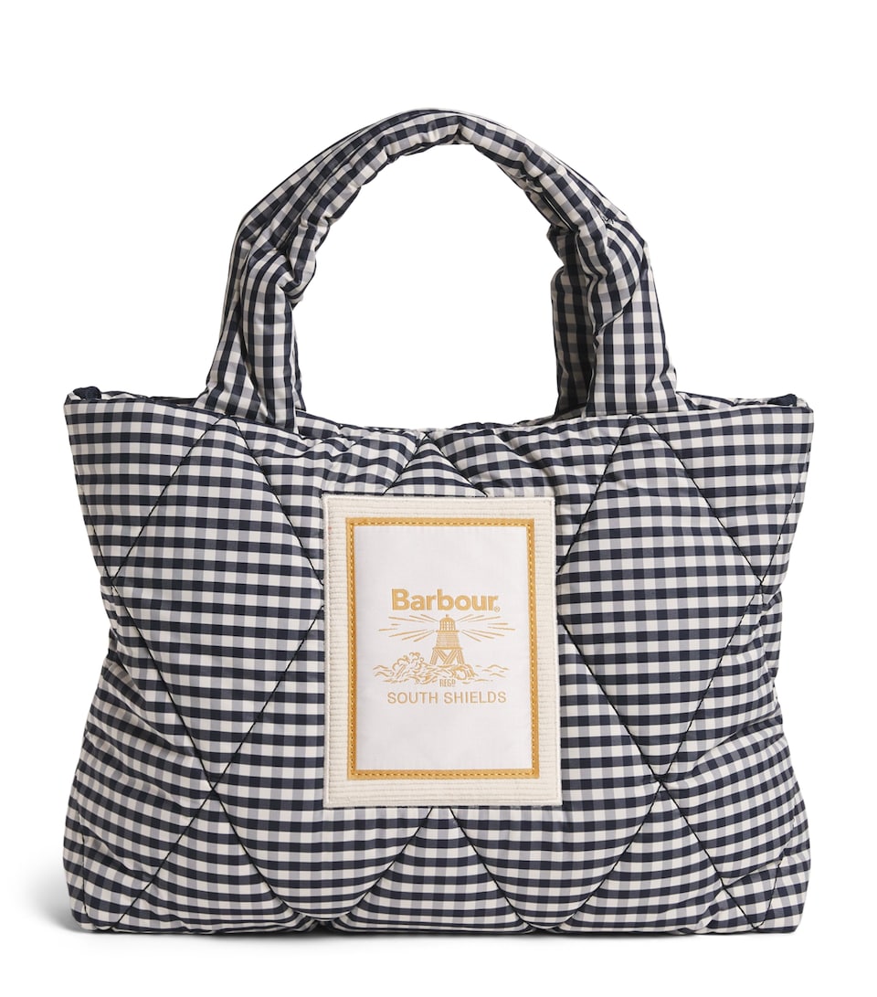 Mini Quilted Gingham Tote Bag