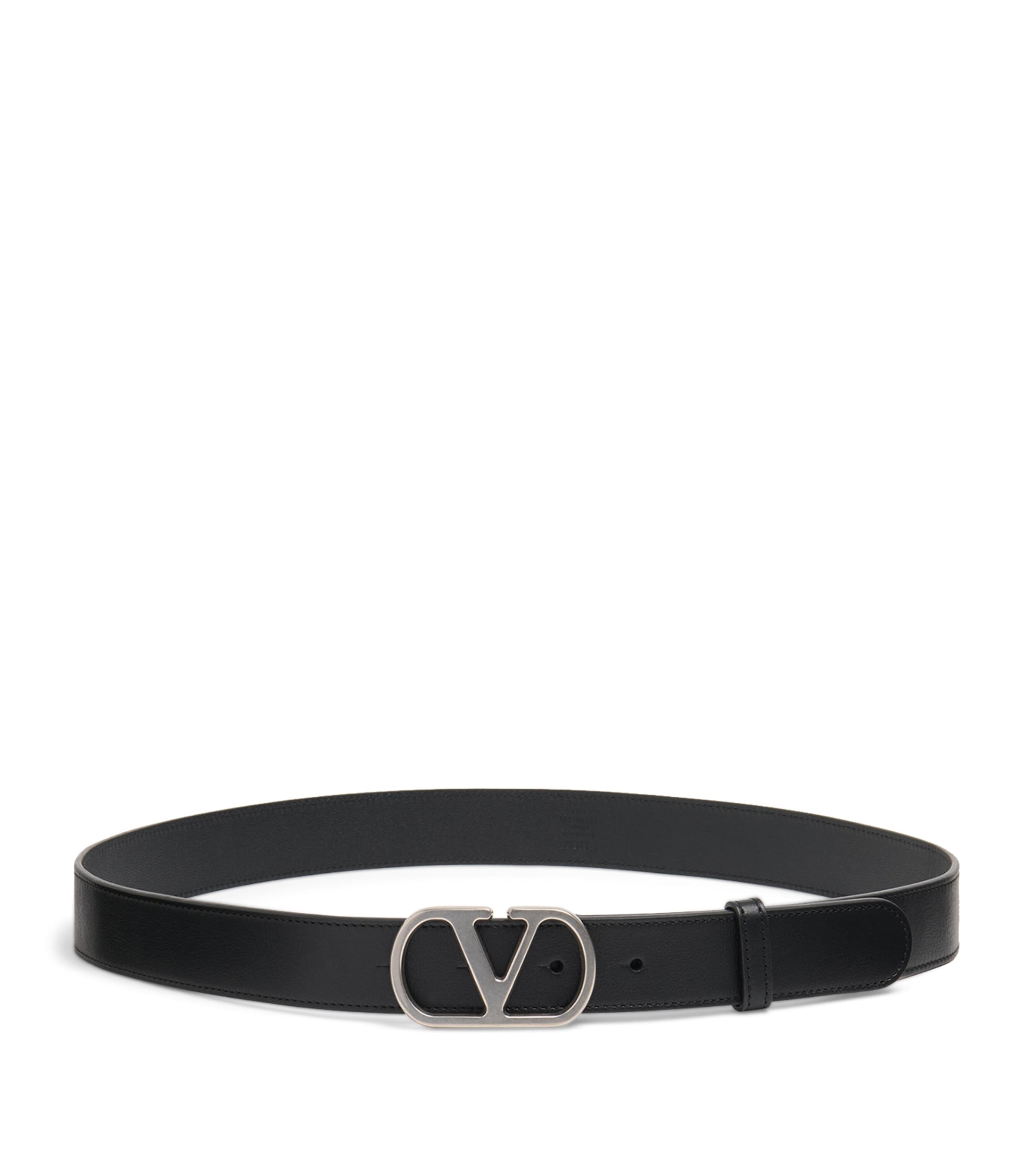 Leather VLogo Signature Belt