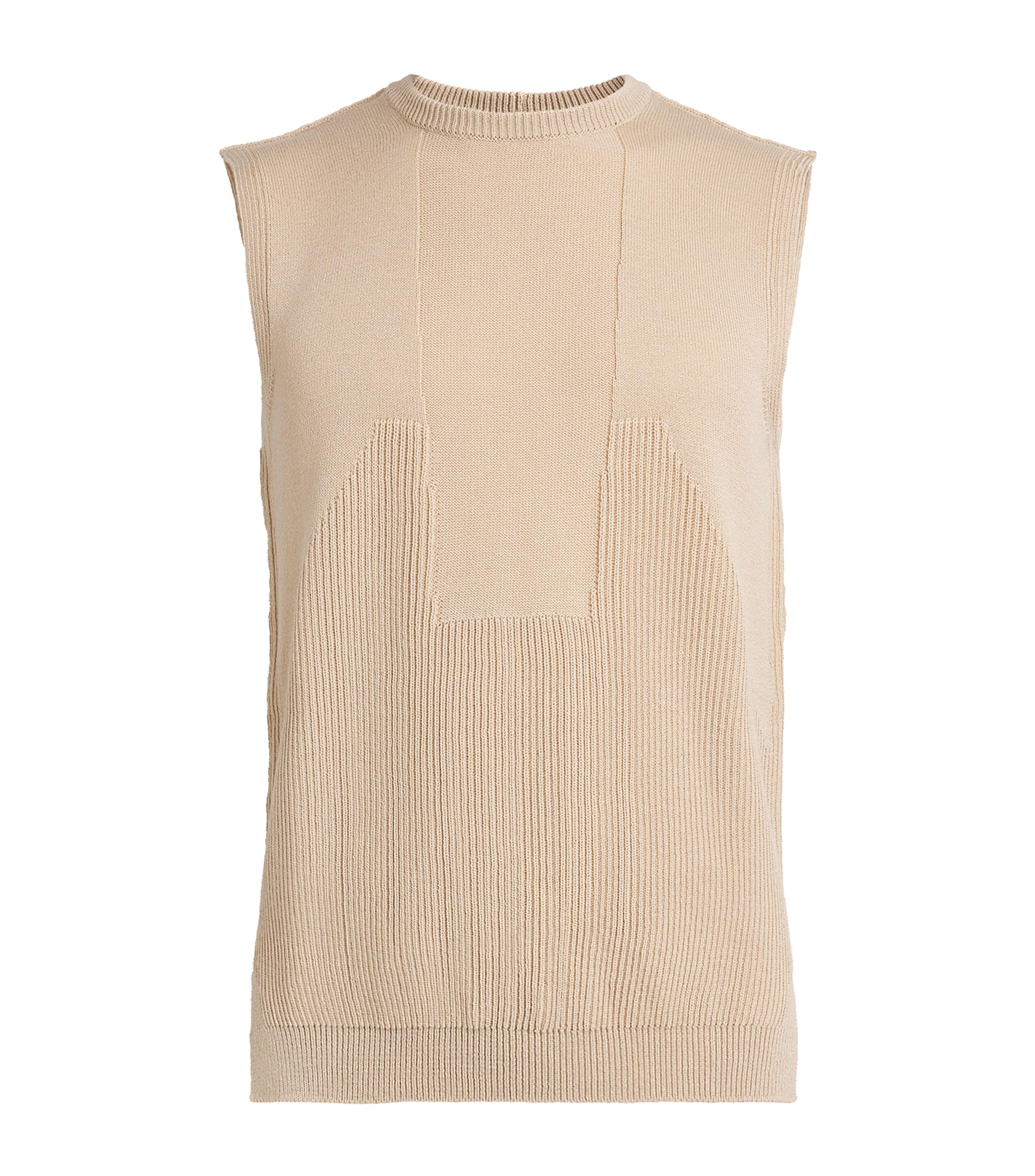 Virgin Wool Jacquard Tank Top