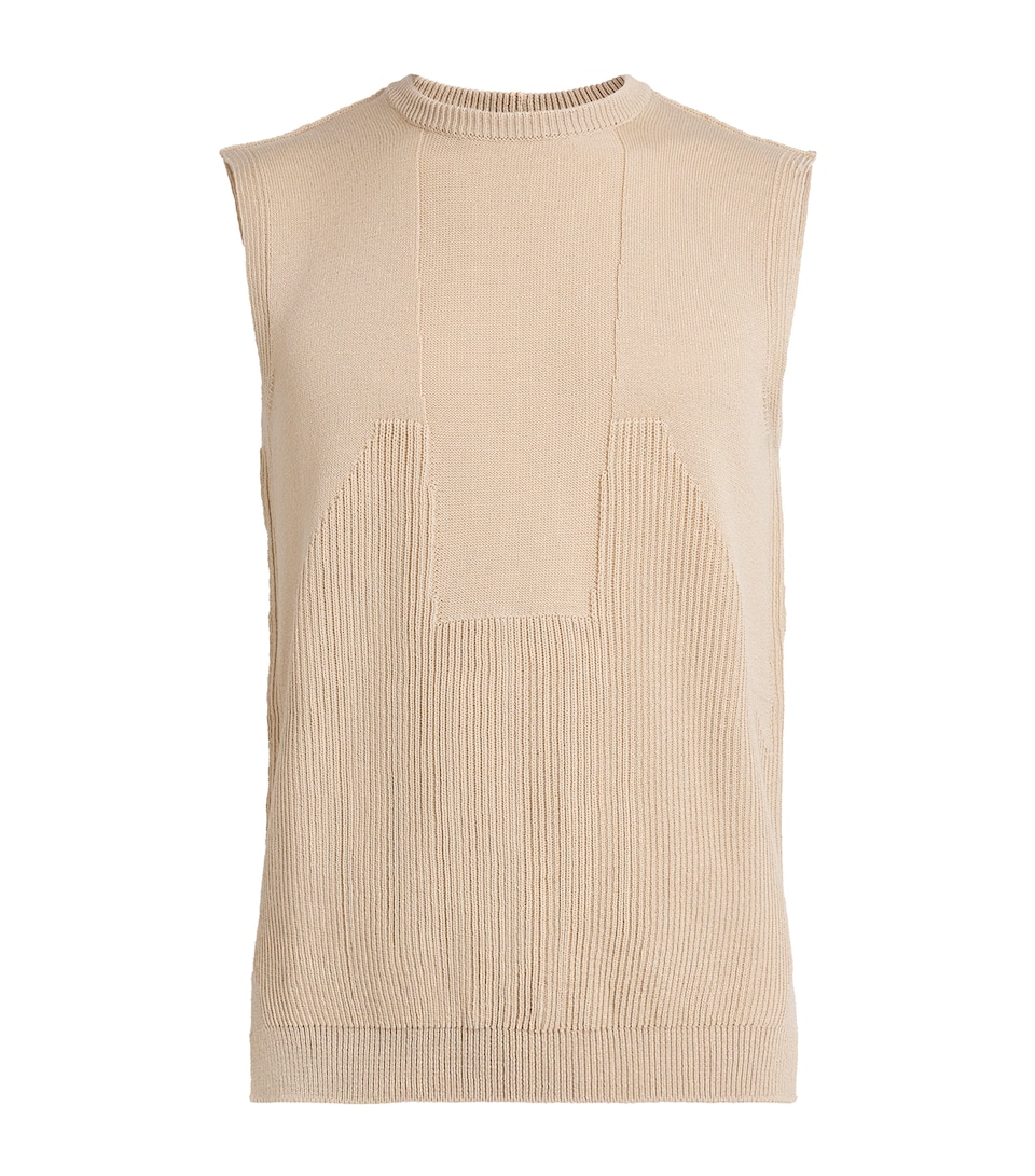 Virgin Wool Jacquard Tank Top