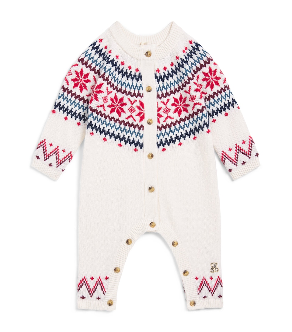 Harrods Wool-Blend Fair Isle Bodysuit (0-18 Months)