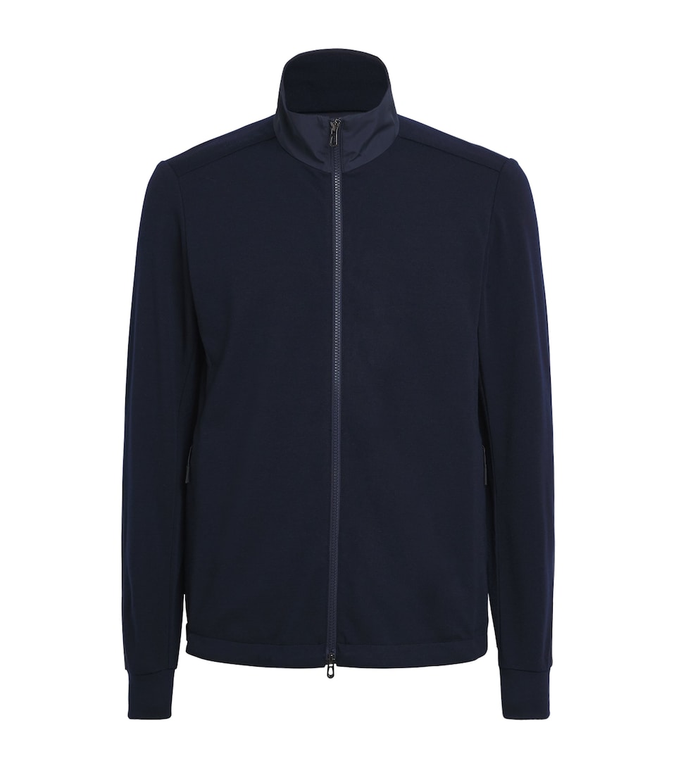 Sease Mens Virgin Wool-Blend Explorer Sweatshirt Navy Blue