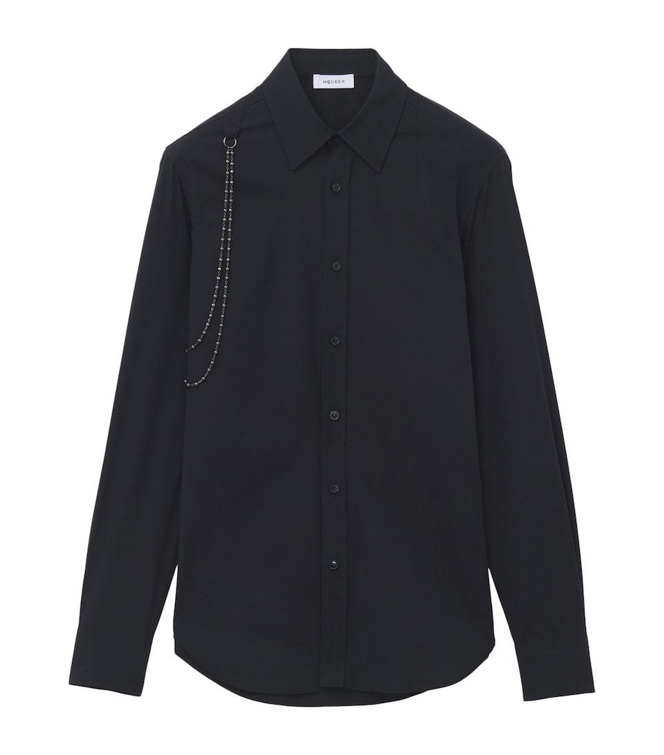 McQueen Mens Chain-Embellished Shirt