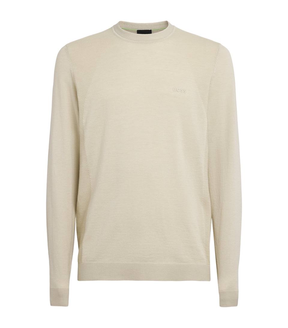 BOSS Mens Momentum Lite Sweatshirt Light Beige