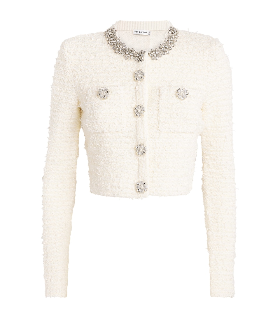 Bouclé Embellished Cardigan