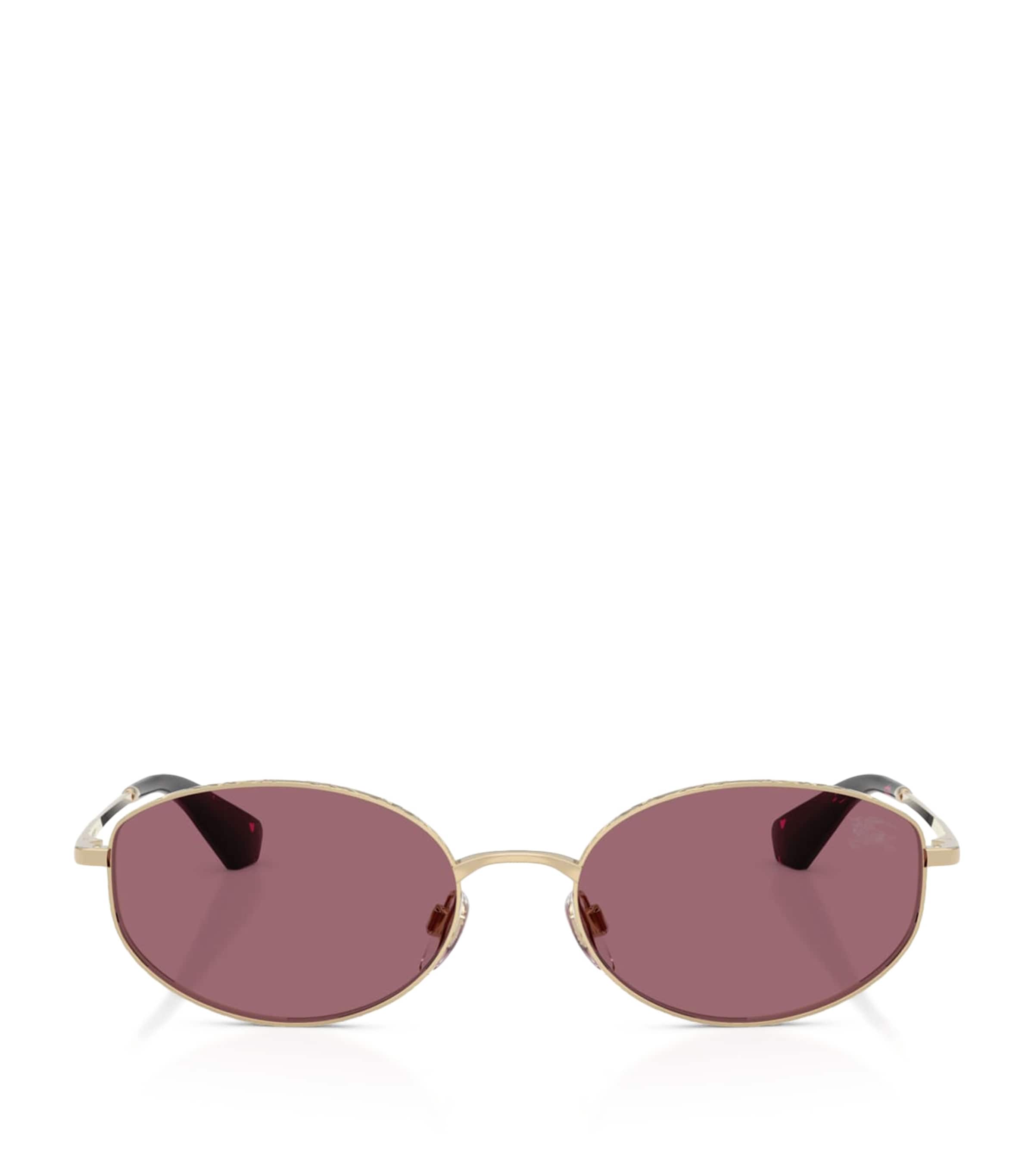 Burberry Metal BE3169 Oval Sunglasses Gold