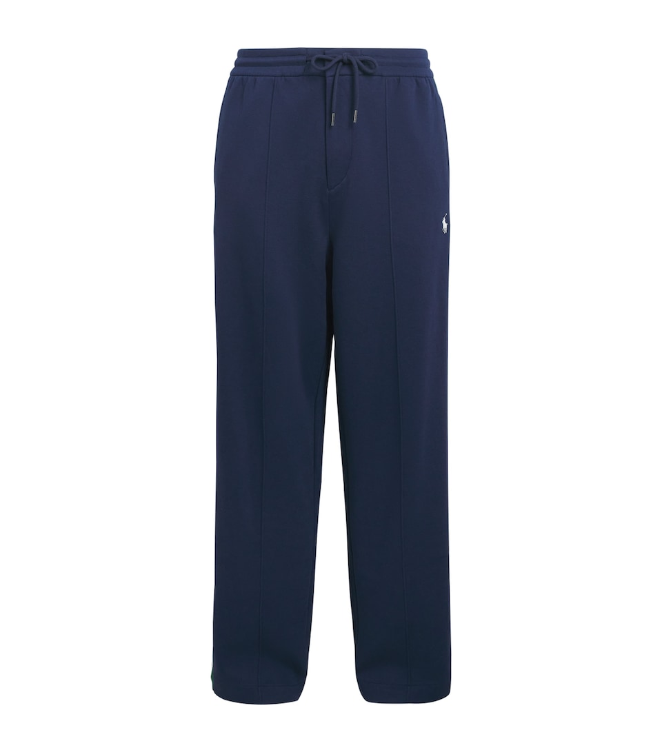 Polo Ralph Lauren Mens Stripe Open-Cuff Sweatpants Newport Navy