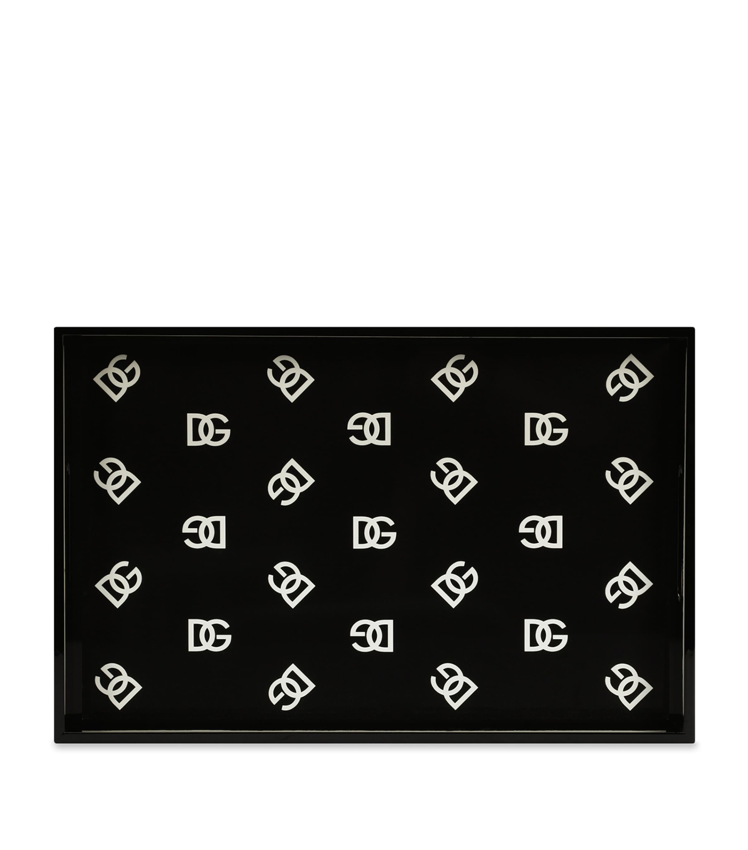 Dolce&Gabbana Casa DG Millennials Logo Serving Tray (30cm x 46cm) Nero Dg Logo B
