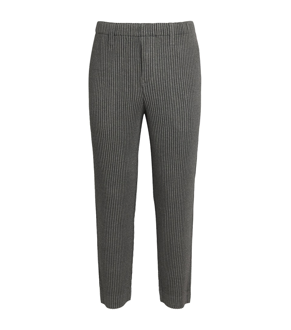 Wool-Effect Pleated Tailored Trousers