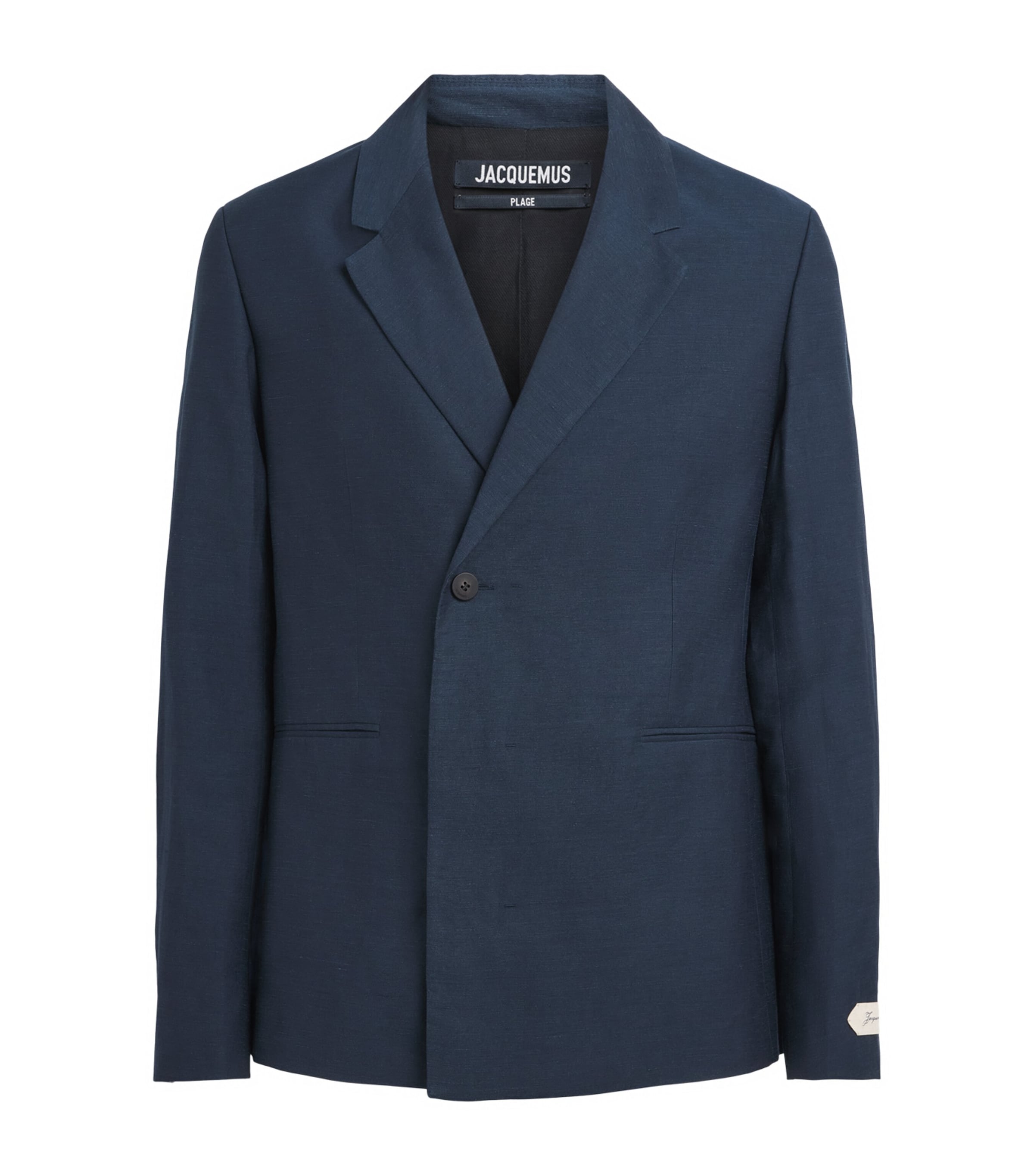 Jacquemus Mens Linen-Blend Melo Blazer Dark Navy/