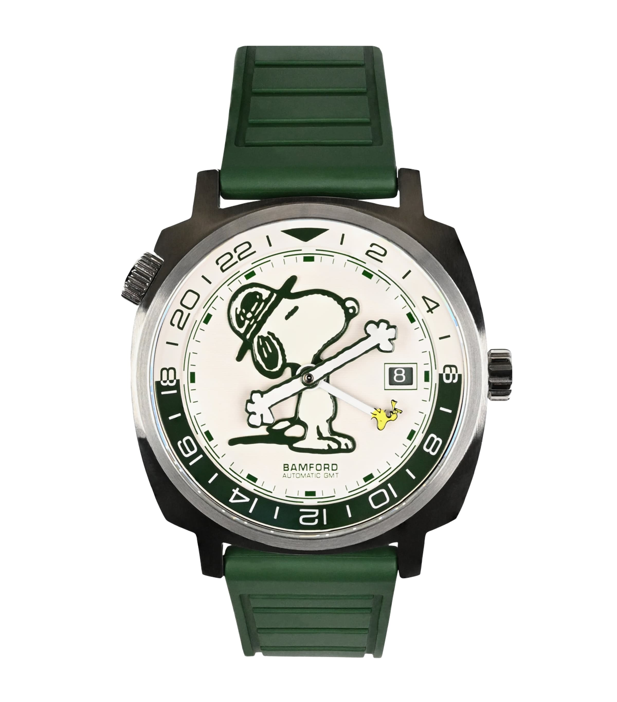 Bamford London x Snoopy Steel GMT Watch 40mm White