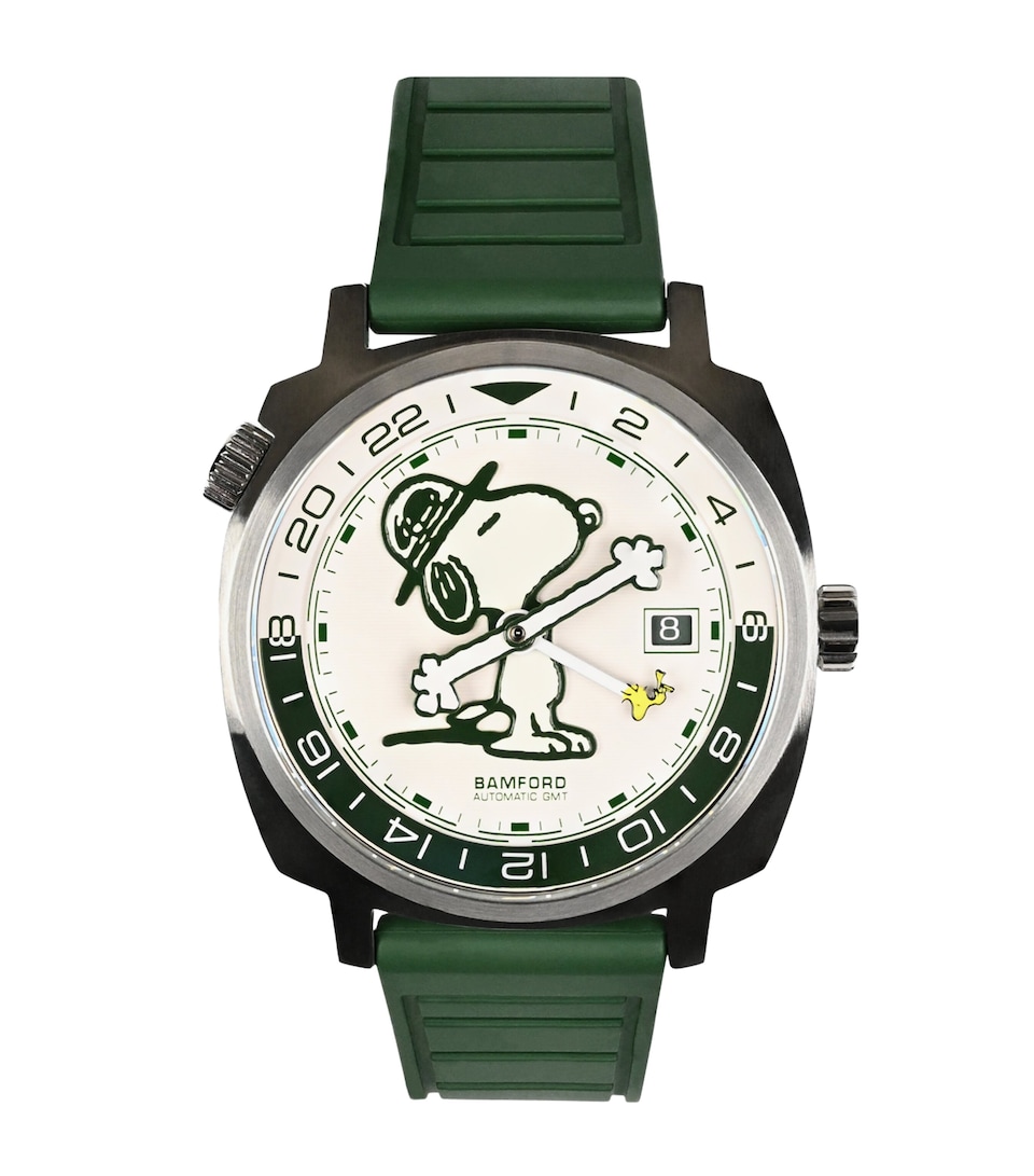 Bamford London x Snoopy Steel GMT Watch 40mm White