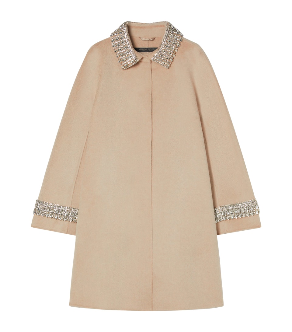 Wool Embellished-Detail Coat