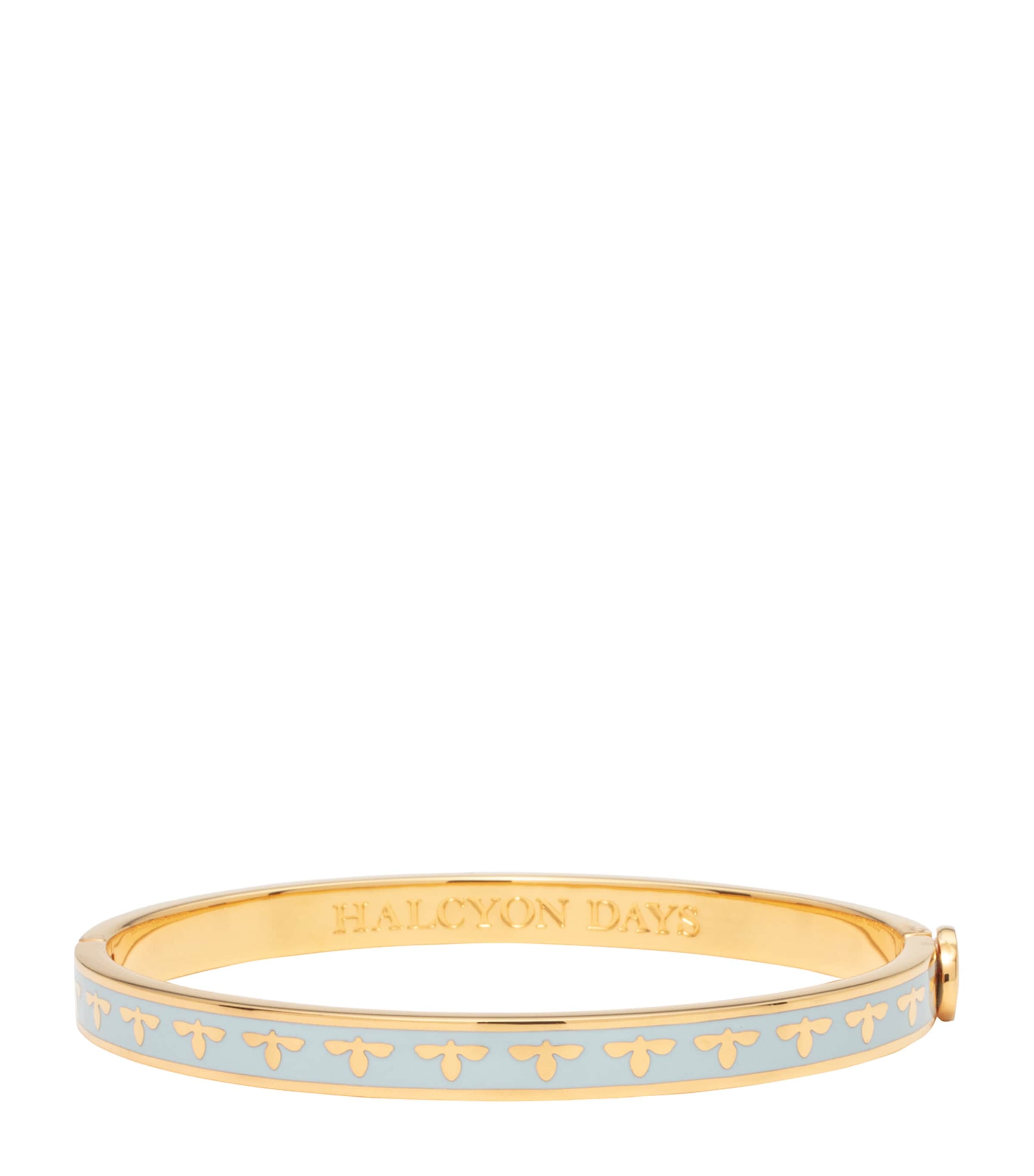 Halcyon Days Gold-Plated Bee Bangle Forget Me Not/gld