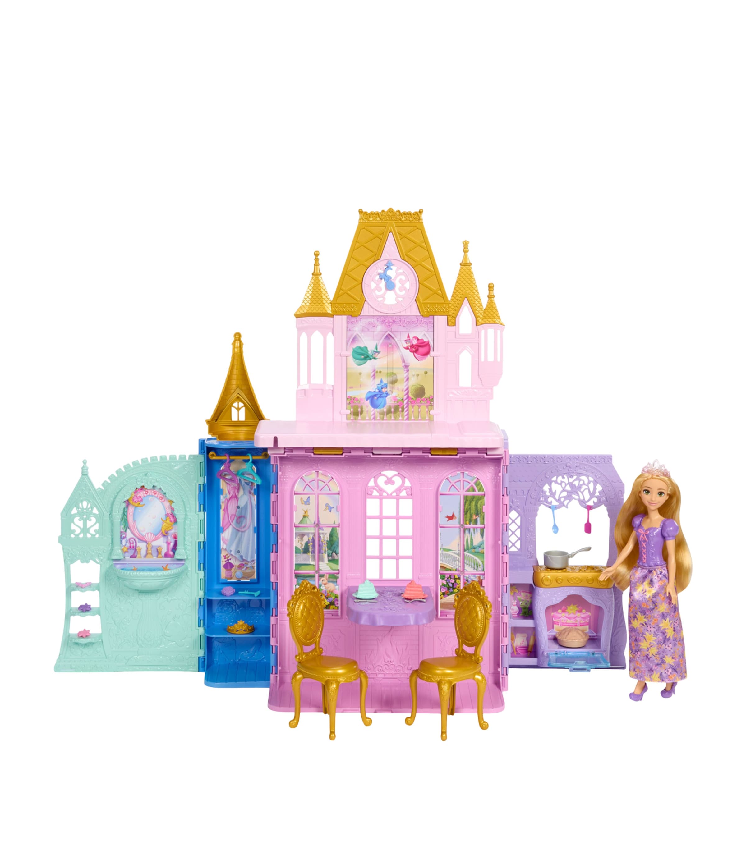 Disney Disney Princess Close & Carry Castle with Rapunzel Fashion Doll
