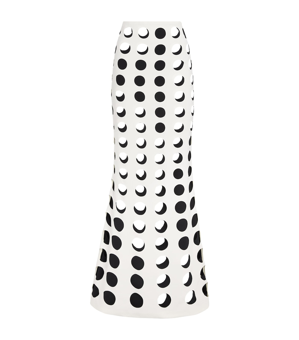 Layered Hole Maxi Skirt