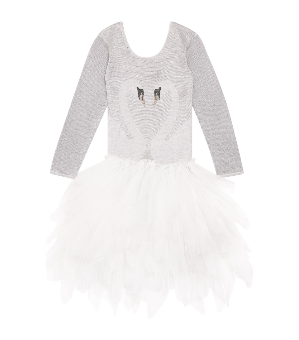 Tulle-Skirt Swan Dress (3-14+ Years)