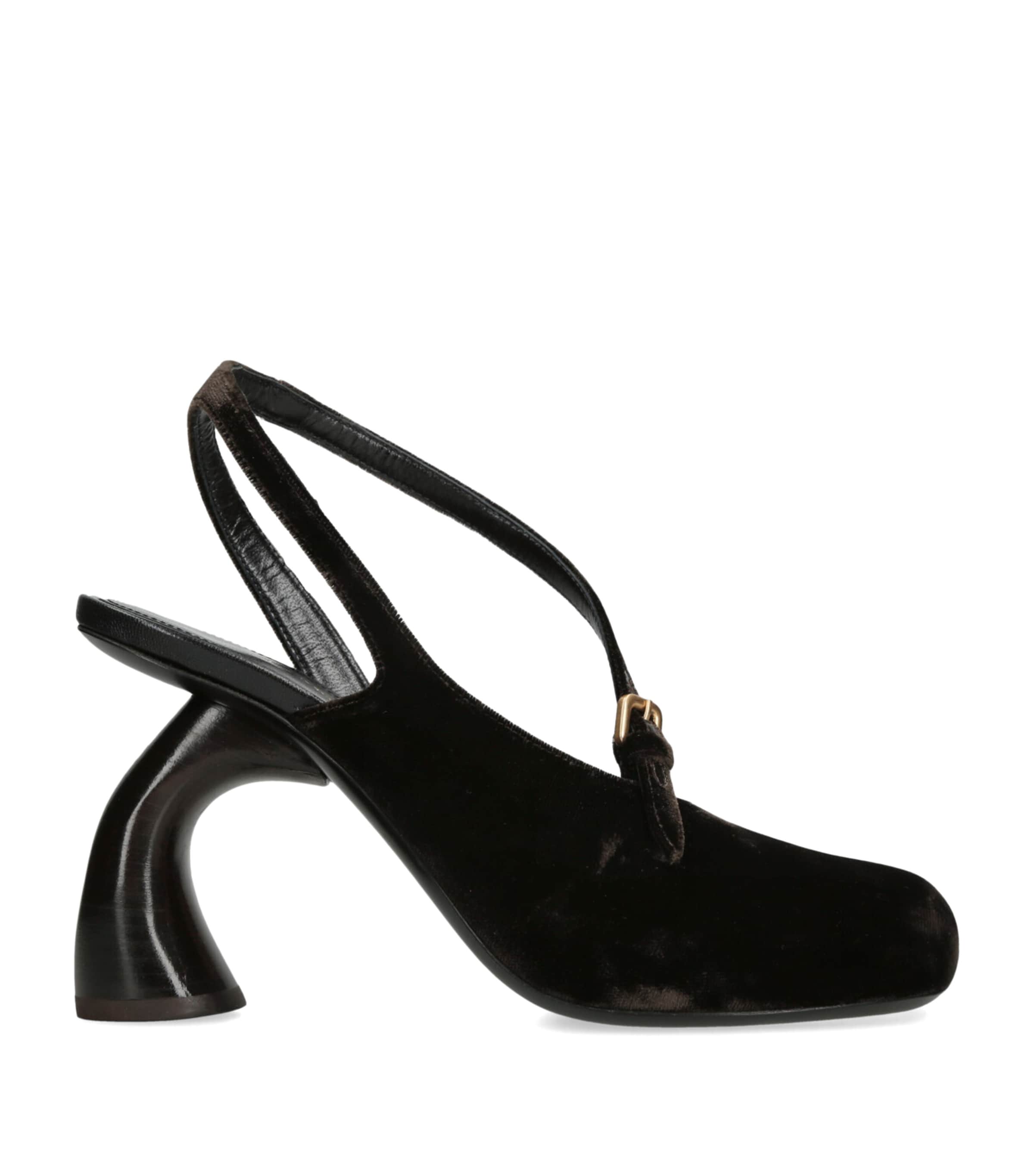 Velvet Abstrack Slingback Heels 95