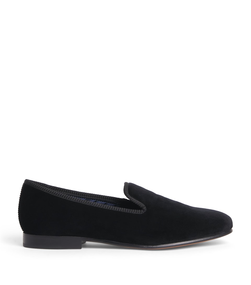 Polo Ralph Lauren Velvet Paxton Slippers Black