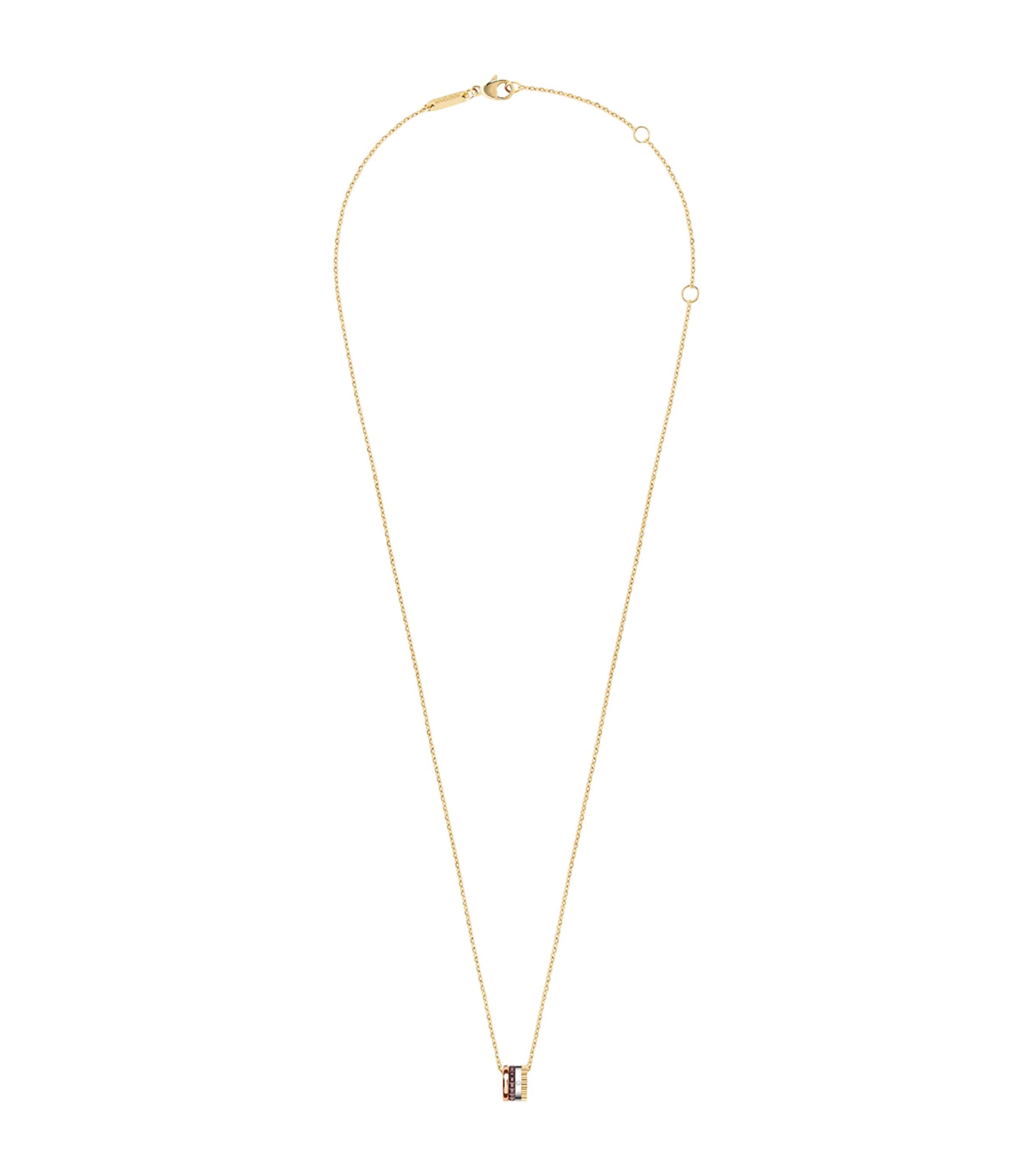 Extra Small Mixed Gold and Diamond Quatre Classique Pendant