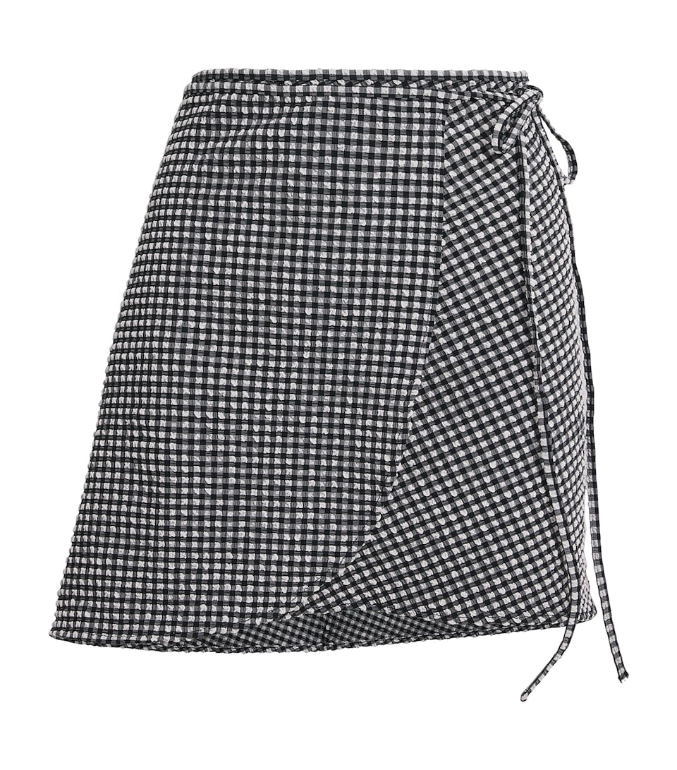 Seersucker Gingham Mini Sarong
