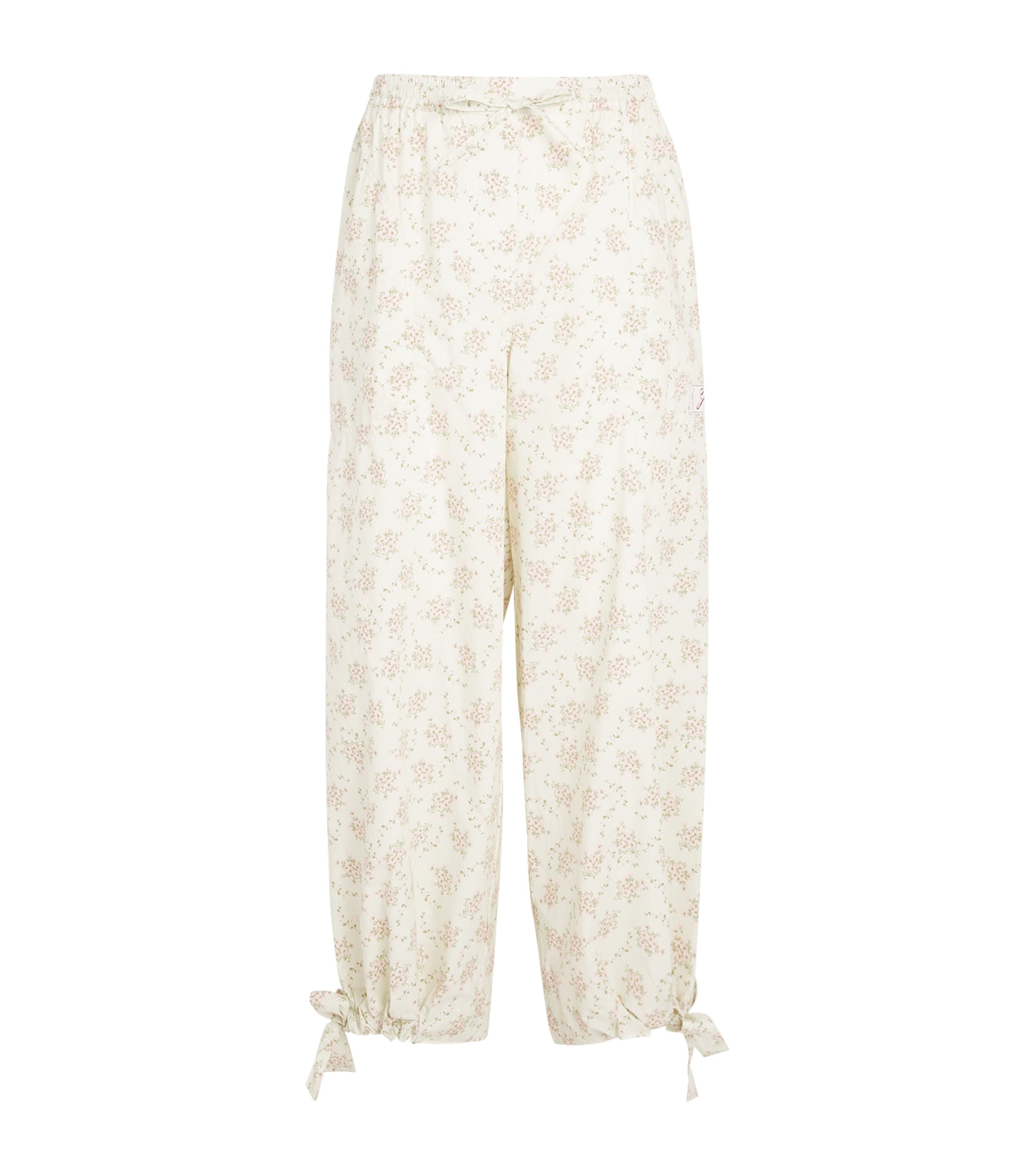 Sandro Paris Womens Floral Wide-Leg Trousers Pink / Green