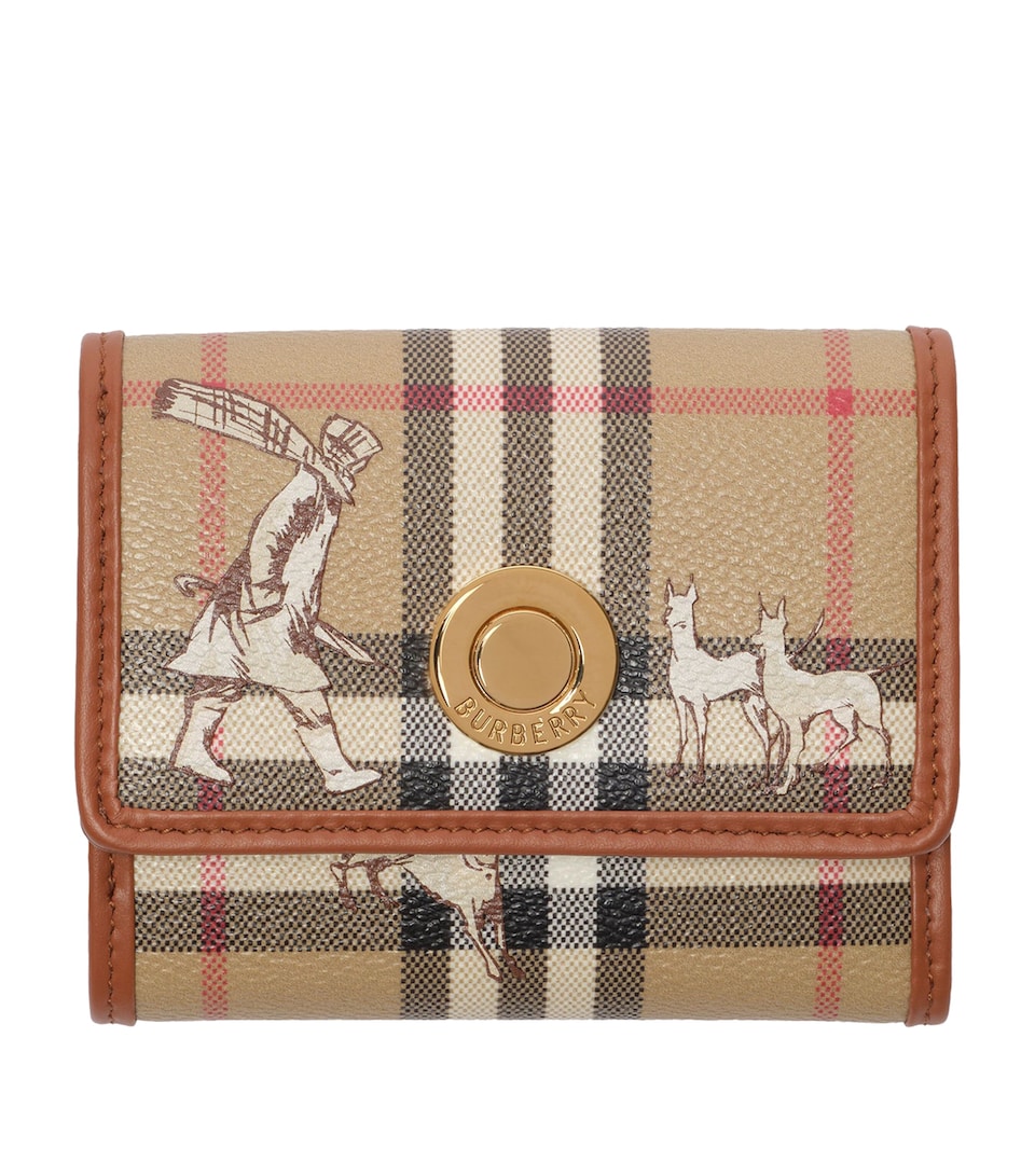 Burberry Check Mates Folding Wallet Archive Beige