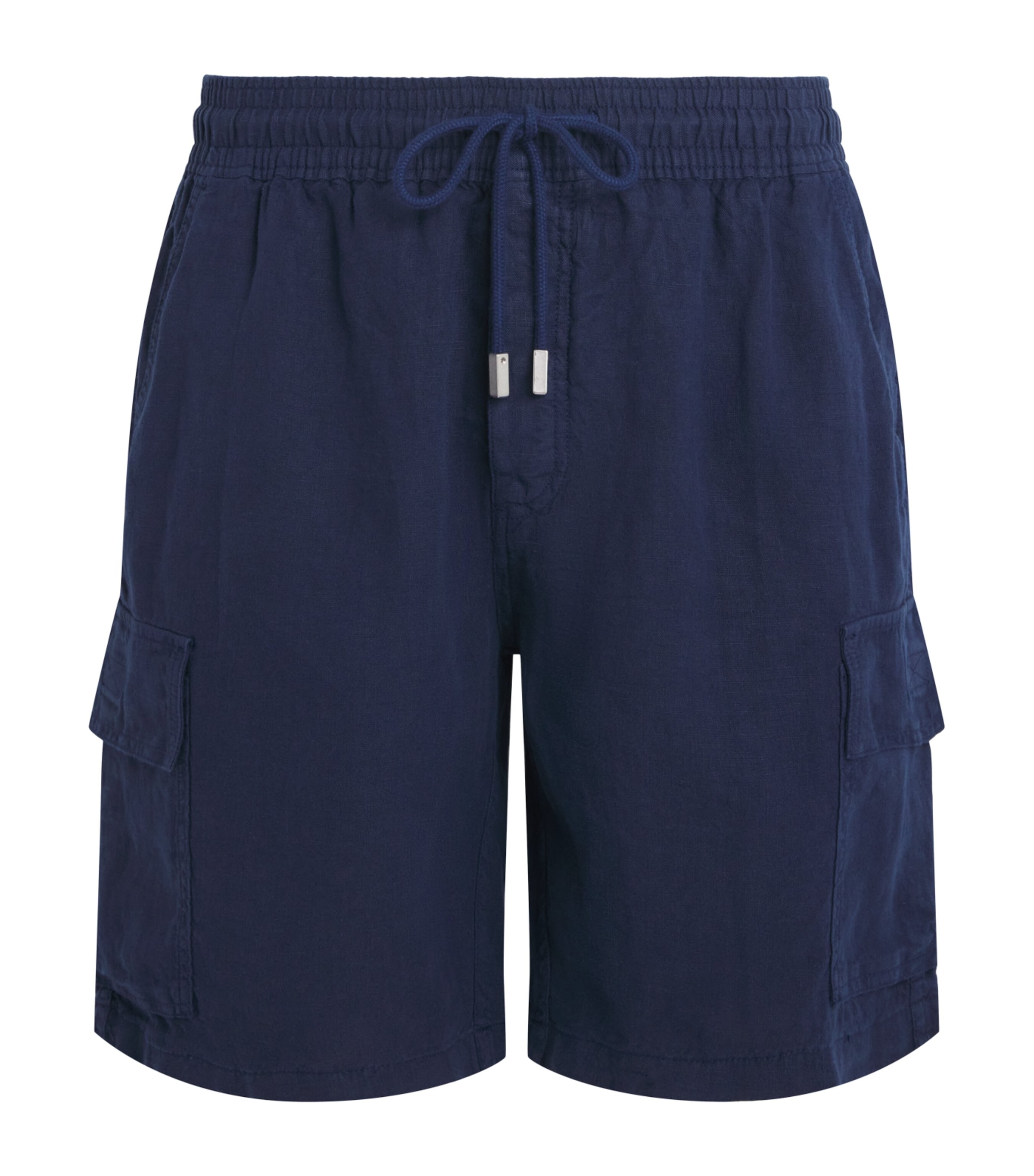 Vilebrequin Mens Linen Baie Cargo Shorts Bleu Marine
