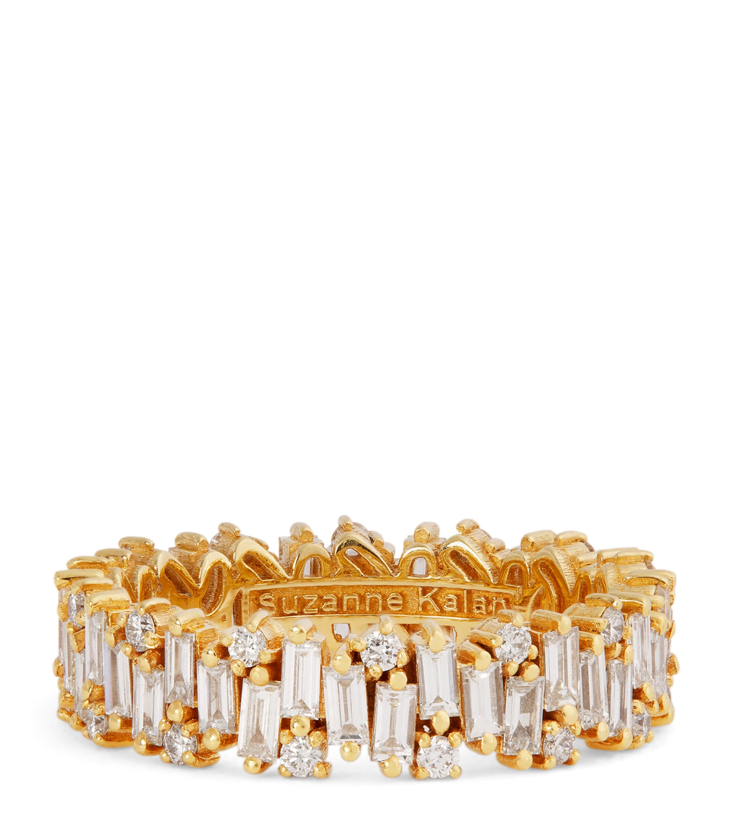 Suzanne Kalan Yellow Gold and Diamond Shimmer Eternity Ring Yg/wd