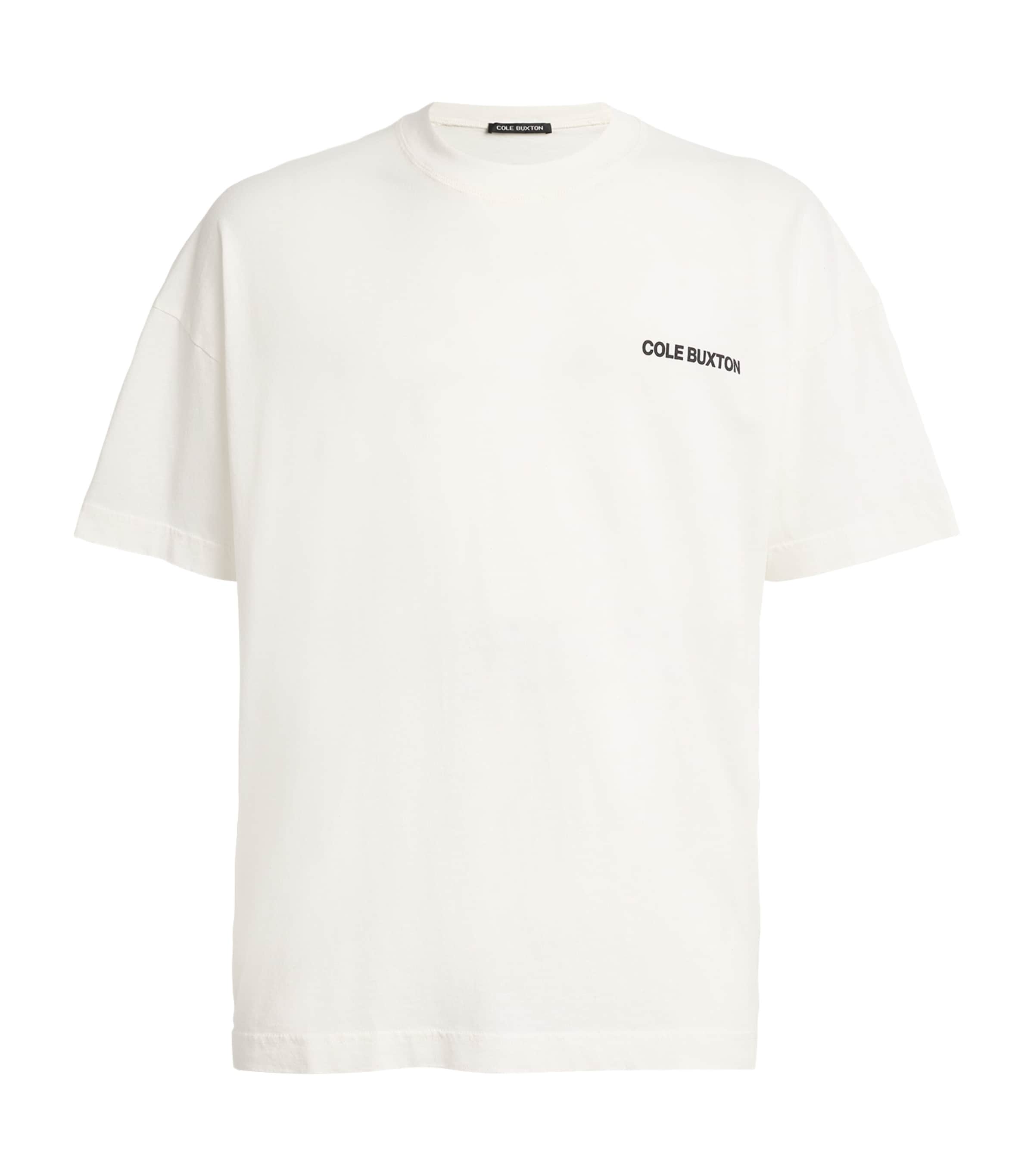 Cole Buxton Mens Sportswear T-Shirt Vintage White