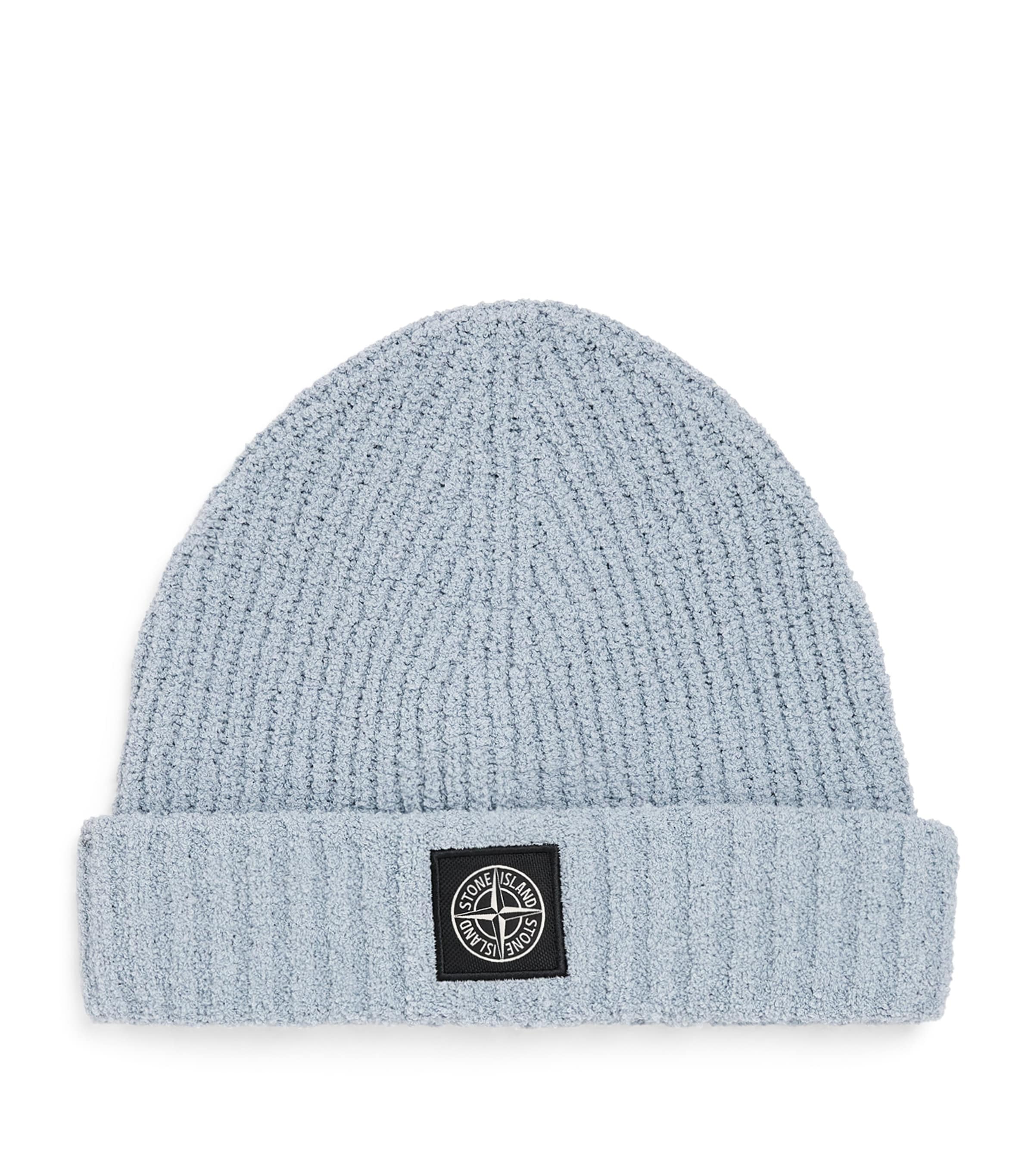 Stone Island Cotton Bouclé Compass Beanie