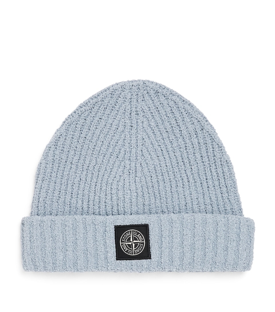 Stone Island Cotton Bouclé Compass Beanie
