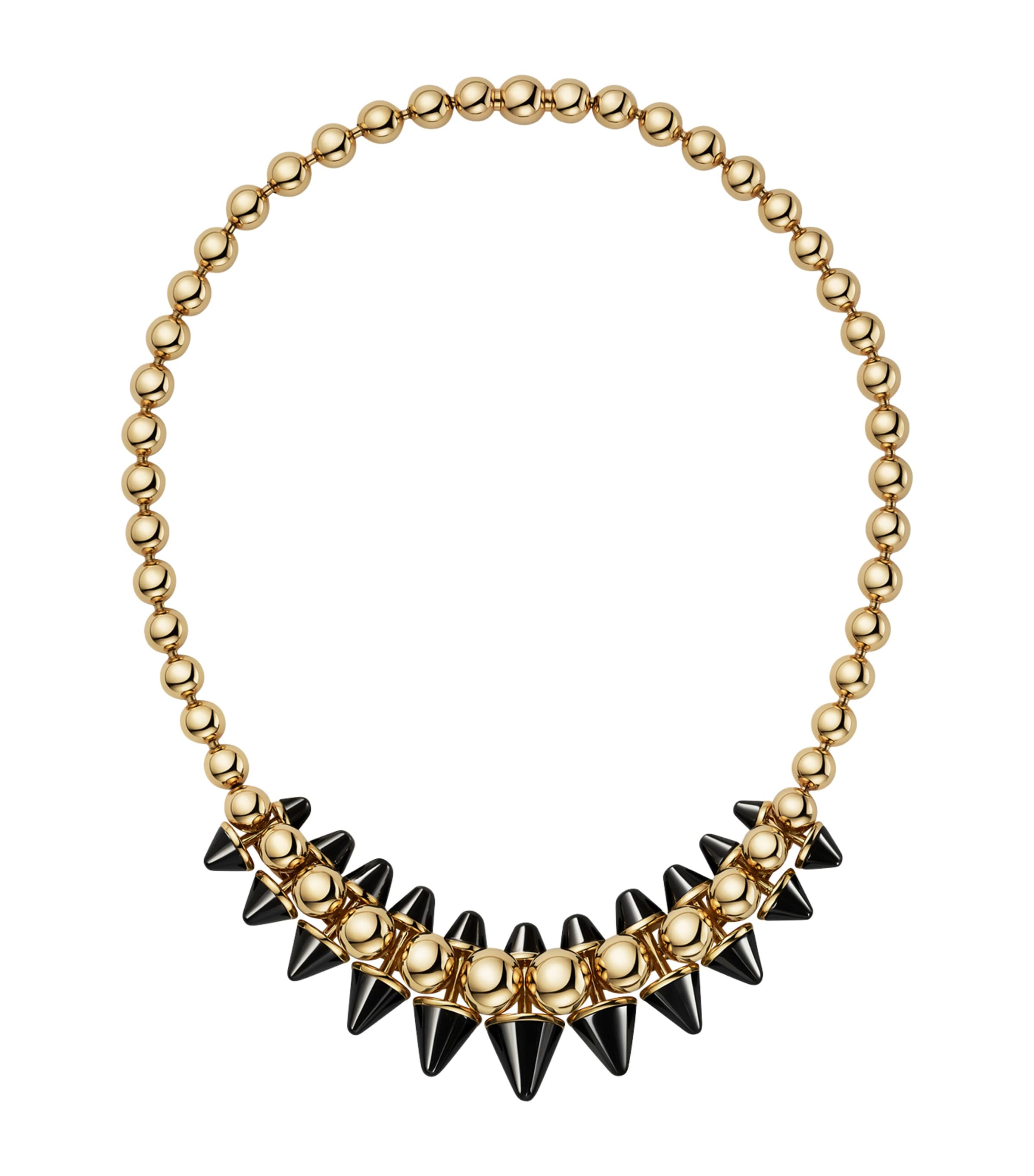 Extra Large Yellow Gold and Onyx Clash de Cartier Flexible Necklace