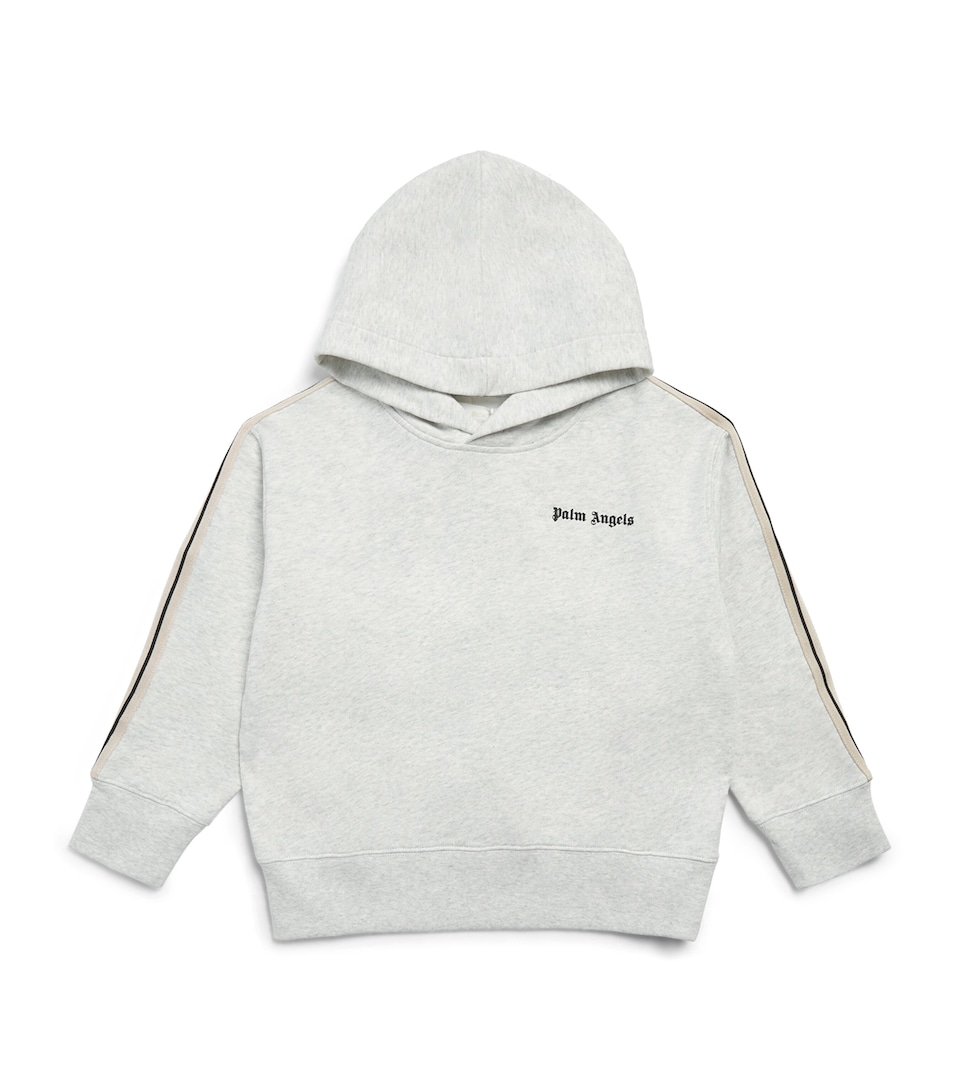 Palm Angels Kids Cotton Logo Hoodie (4-12+ Years) Gri Mel/mel Gry