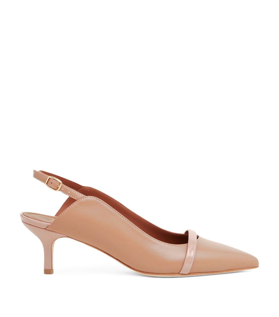 Malone Souliers Leather Marion Slingback Pumps 45 Blush