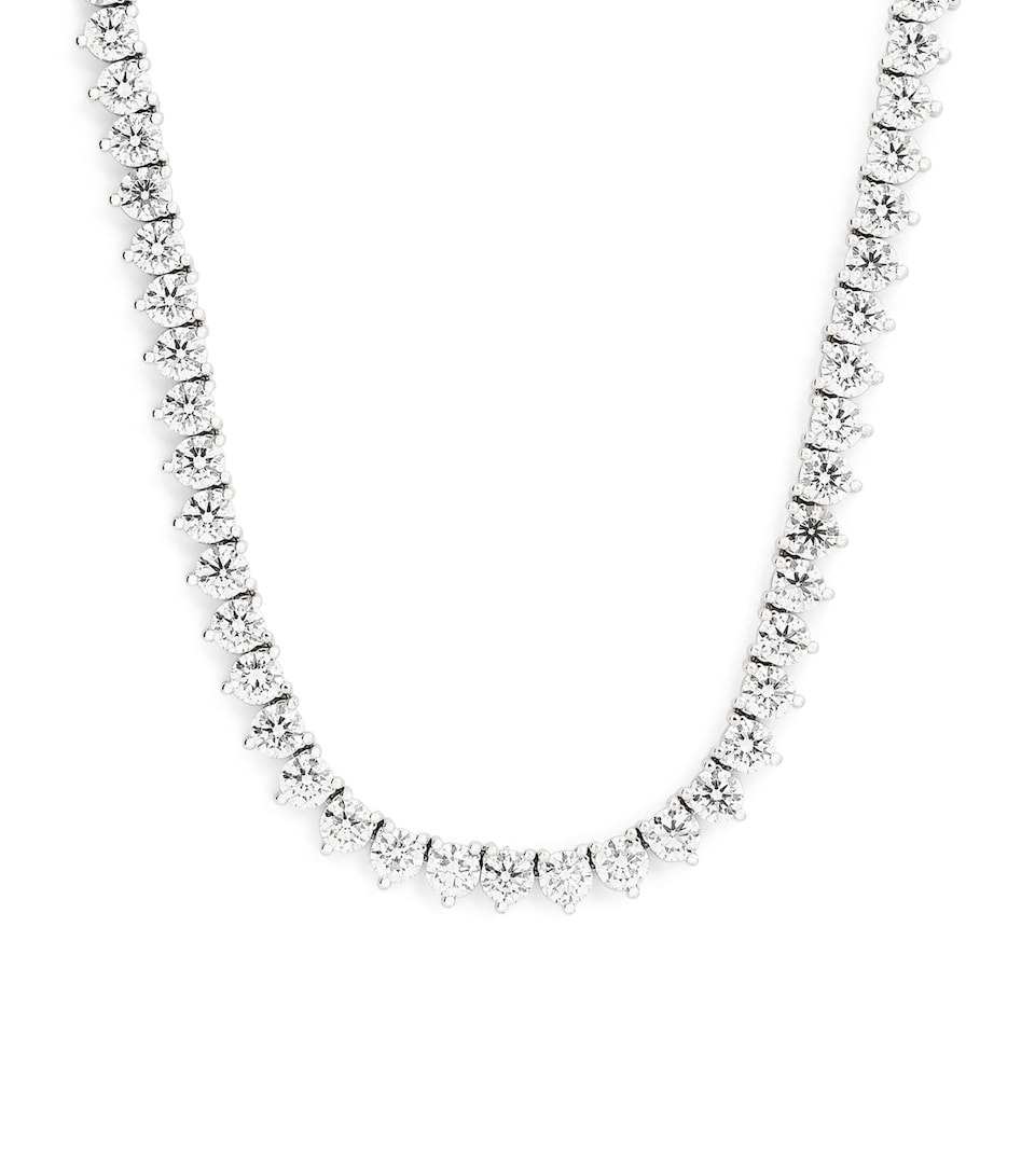 White Gold and Diamond Tennis Necklace (37.24ct)