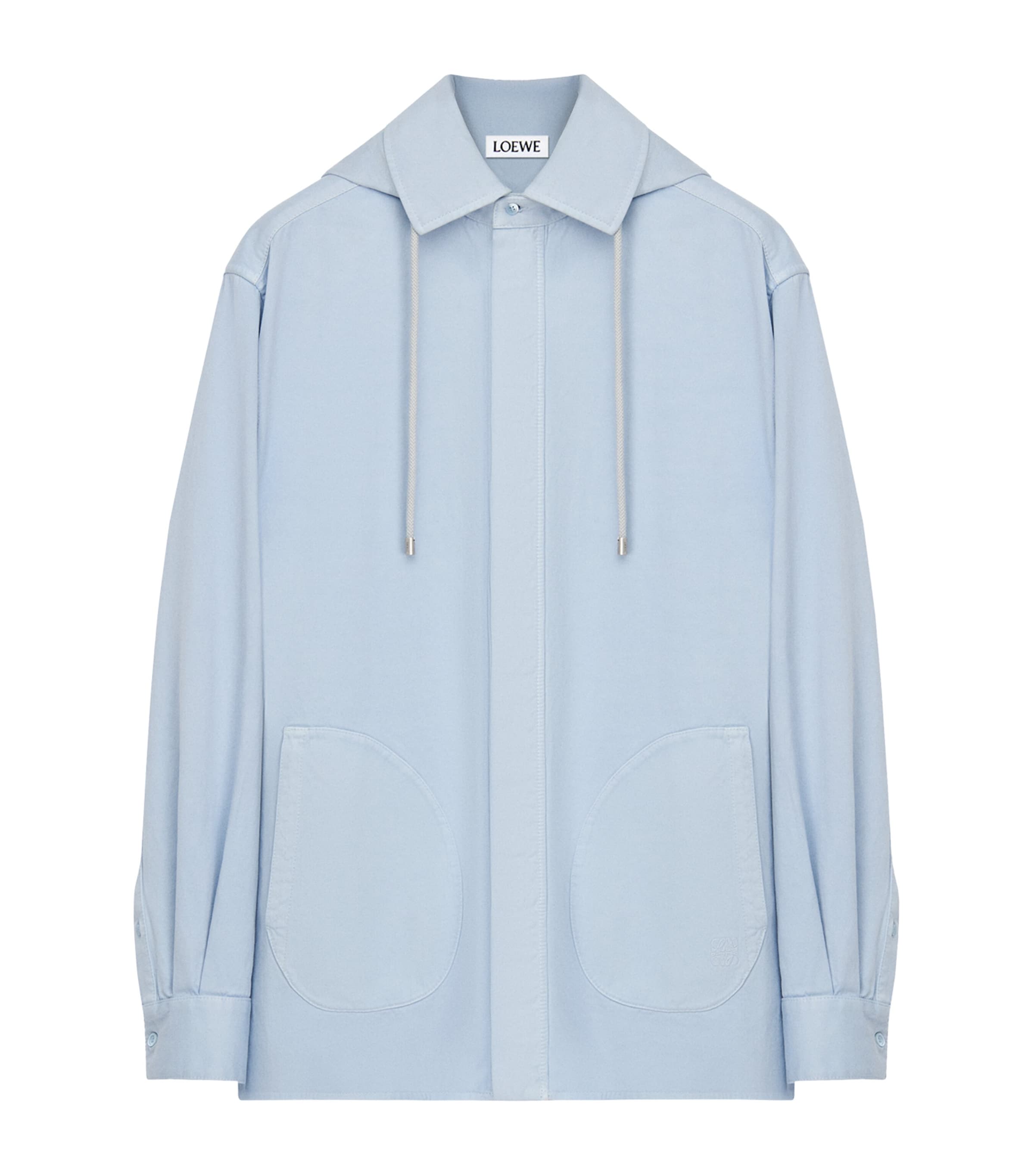 Cotton Hooded Overshirt