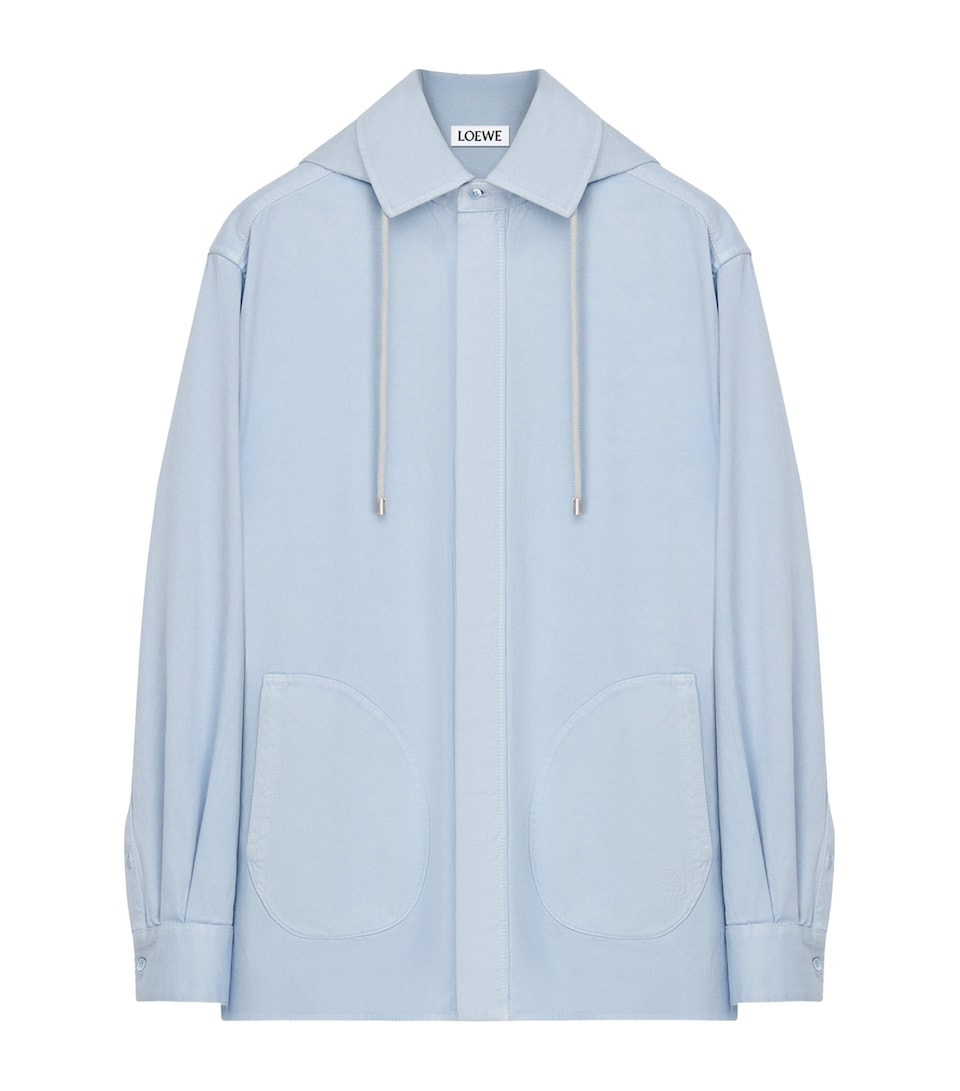 Cotton Hooded Overshirt