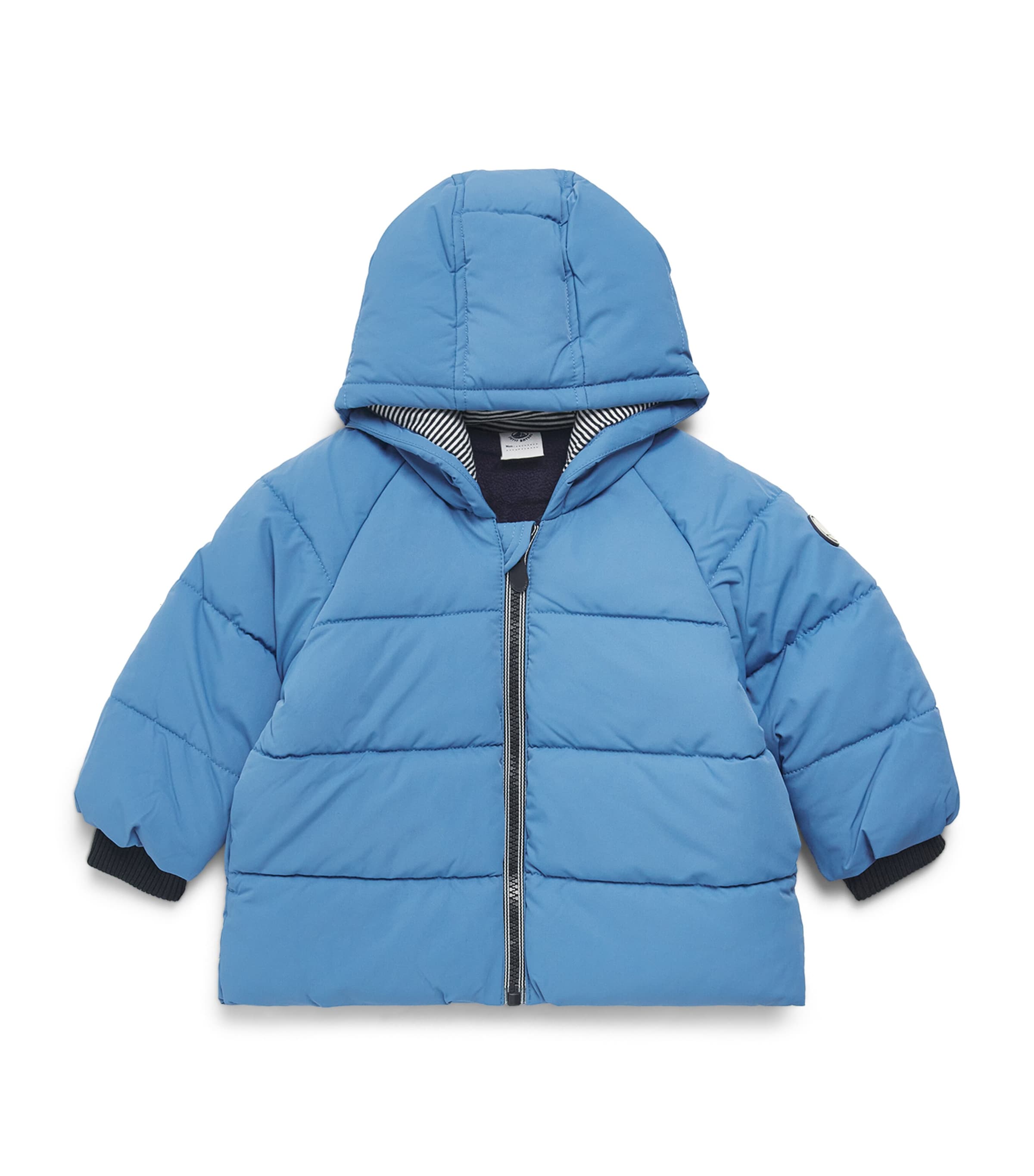 Petit Bateau Hooded Puffer Jacket (6-24 Months) Riviera