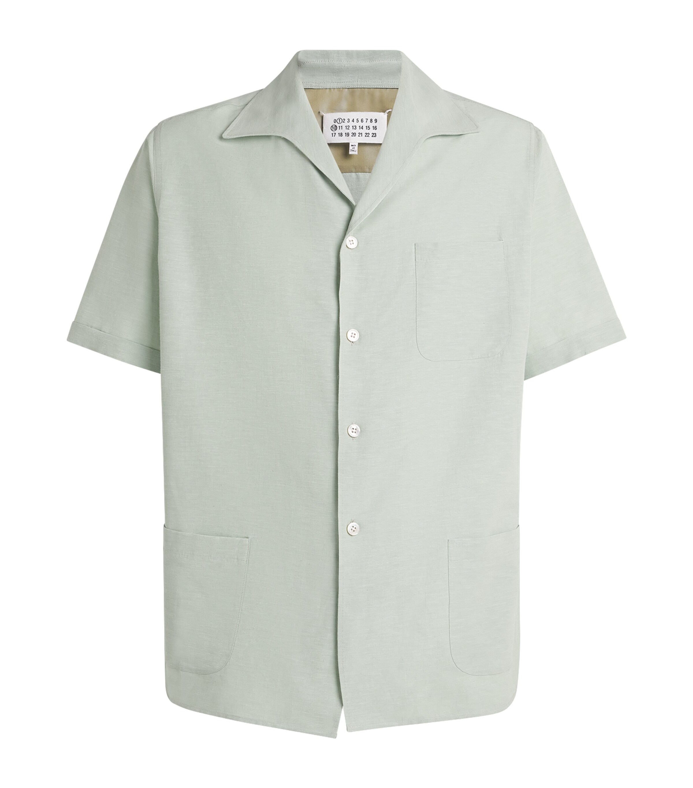 Linen-Blend Short-Sleeve Shirt