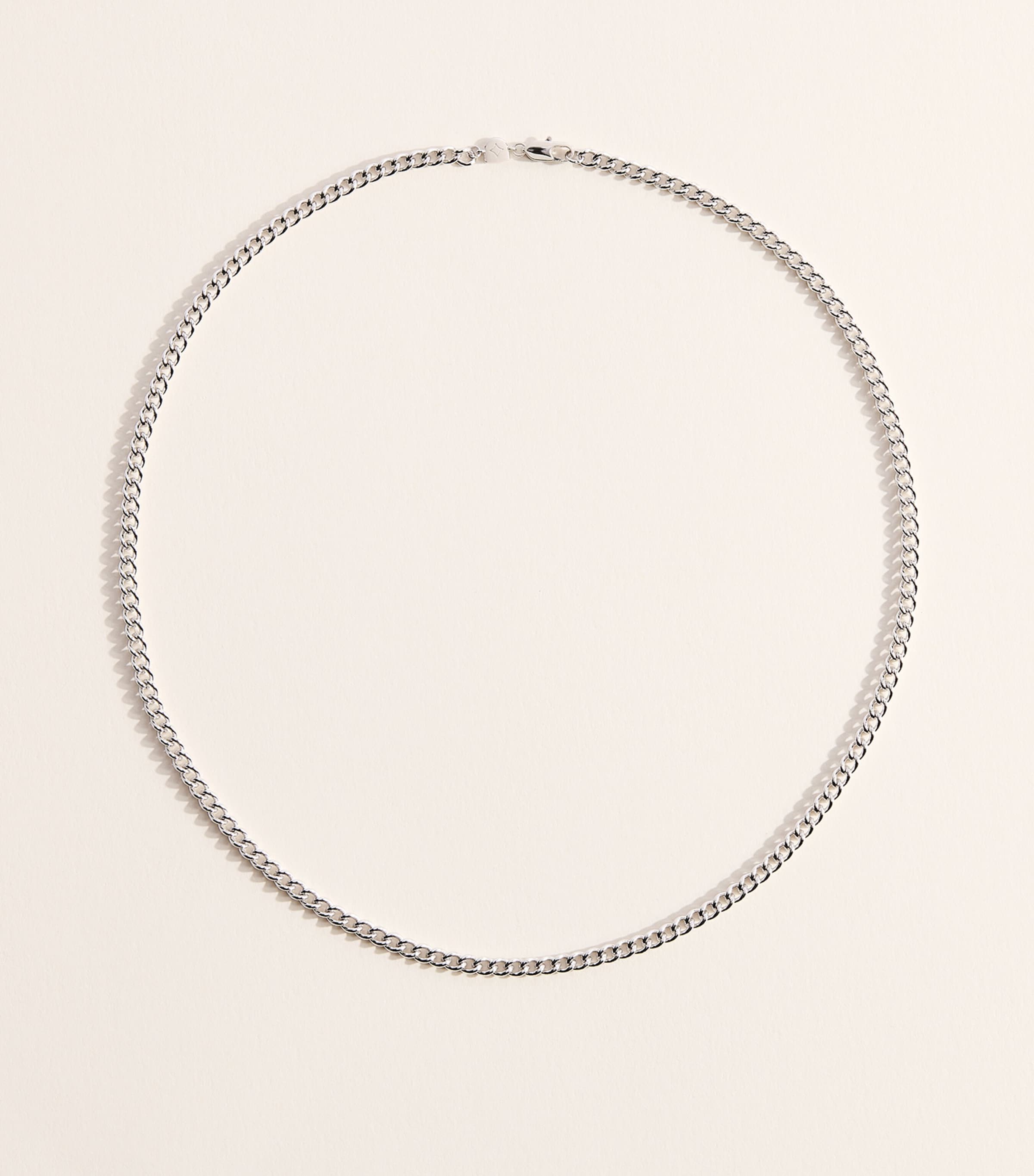 Astrid & Miyu Bold Essential Curb Chain Necklace Silver