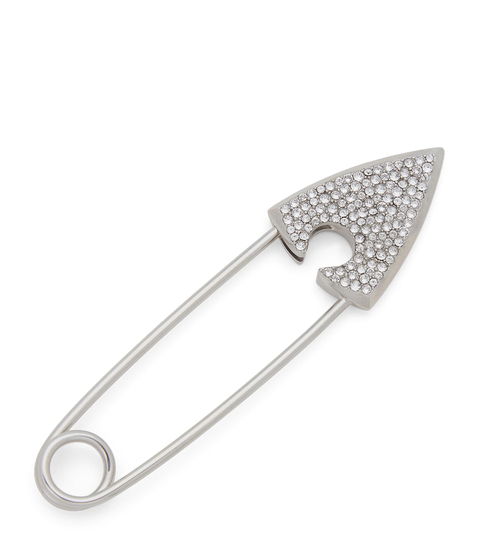 Palladium-Plated Arrow Safety Pin Brooch