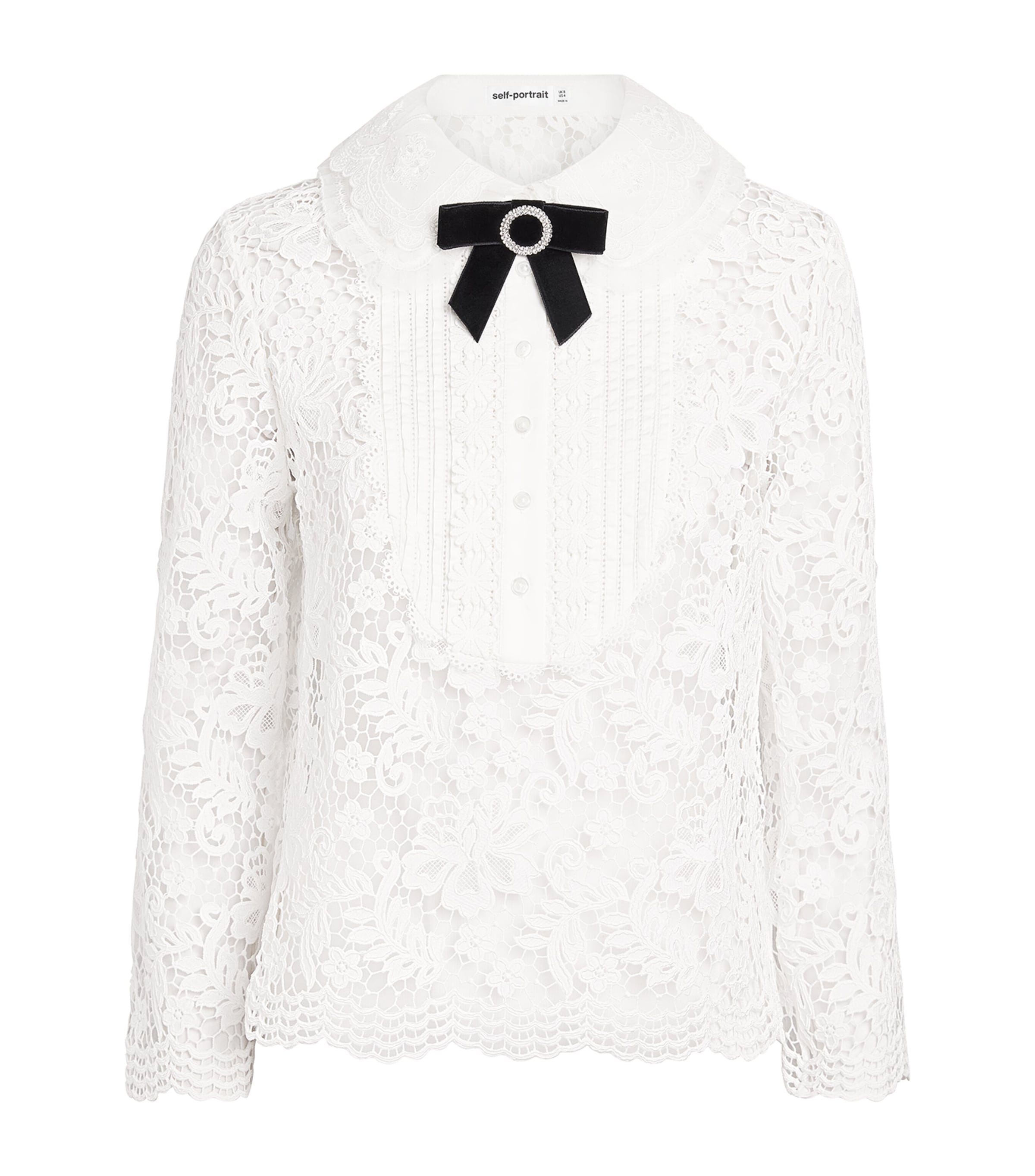 Lace Bow-Detail Blouse