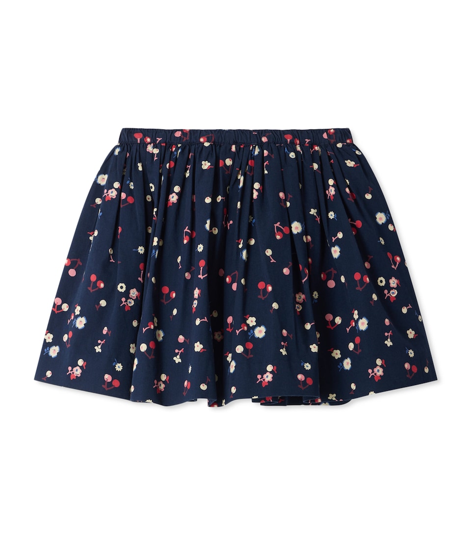 Bonpoint Cotton Floral Print Skirt (4-8 Years) Fl Multicolore