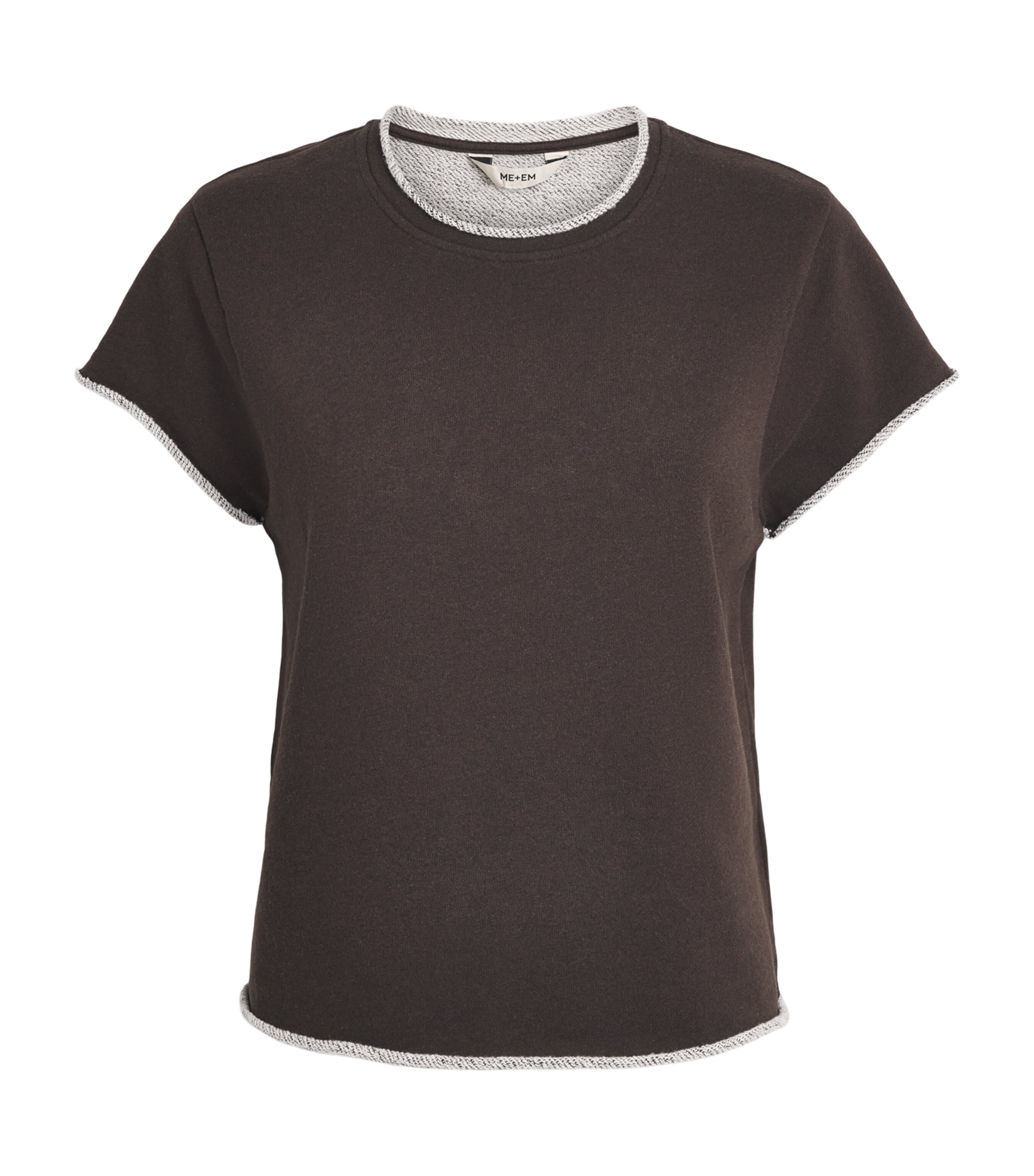 ME+EM Womens Organic Cotton Baby Tee Warm Chocolate