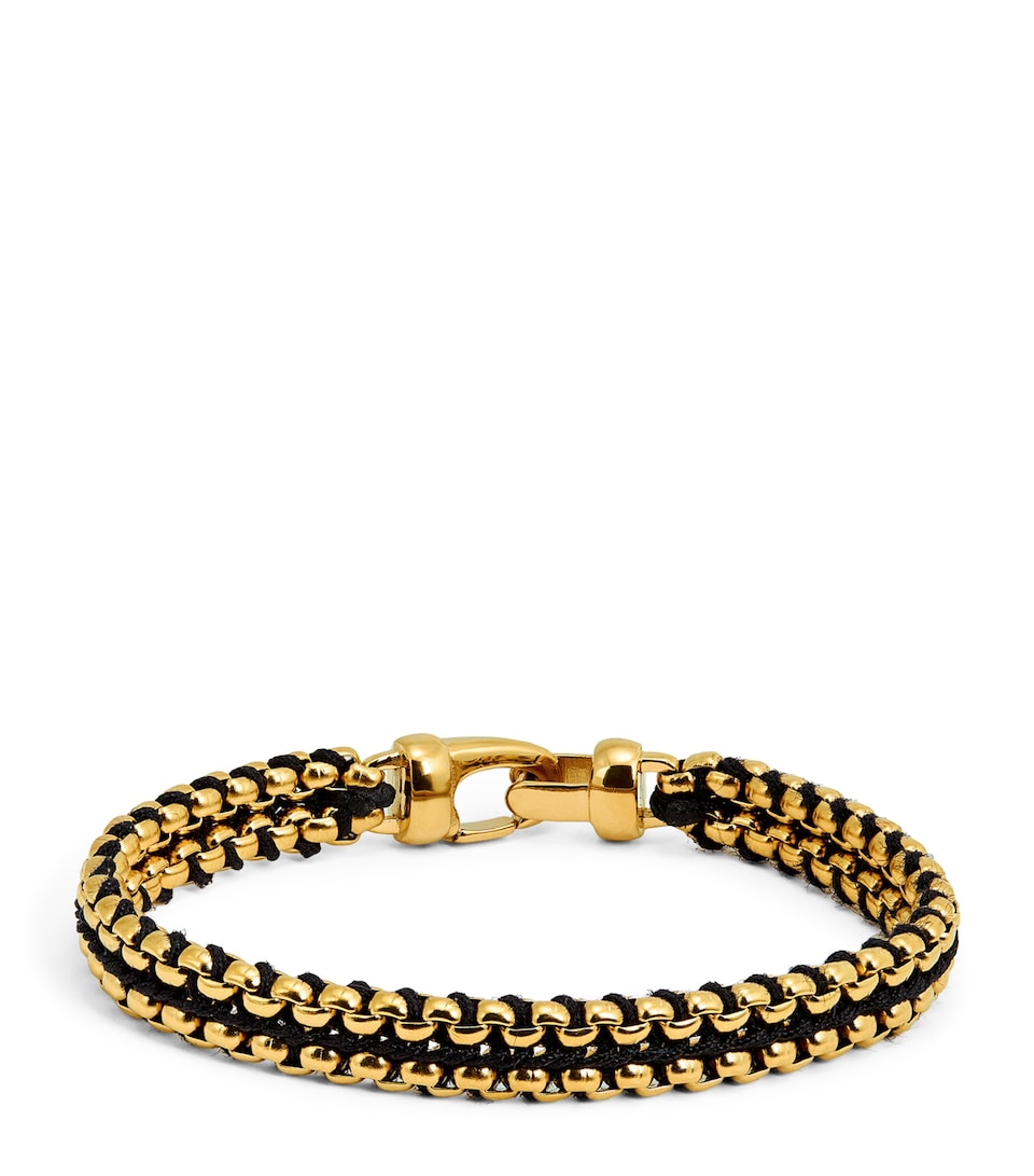 Gold-Plated Stainless Steel Box Chain Bracelet