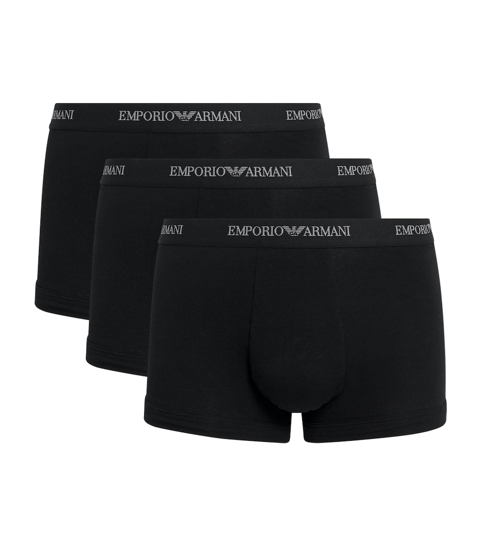 Stretch-Cotton Logo Trunks (Pack Of 3)