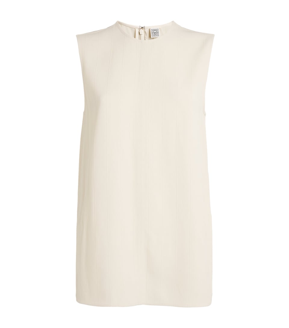 Woven Stripe Sleeveless Top