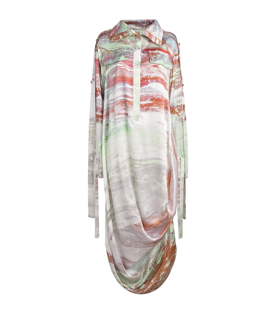 Roksanda Womens Silk Catalina Maxi Dress Brush Teal/mint