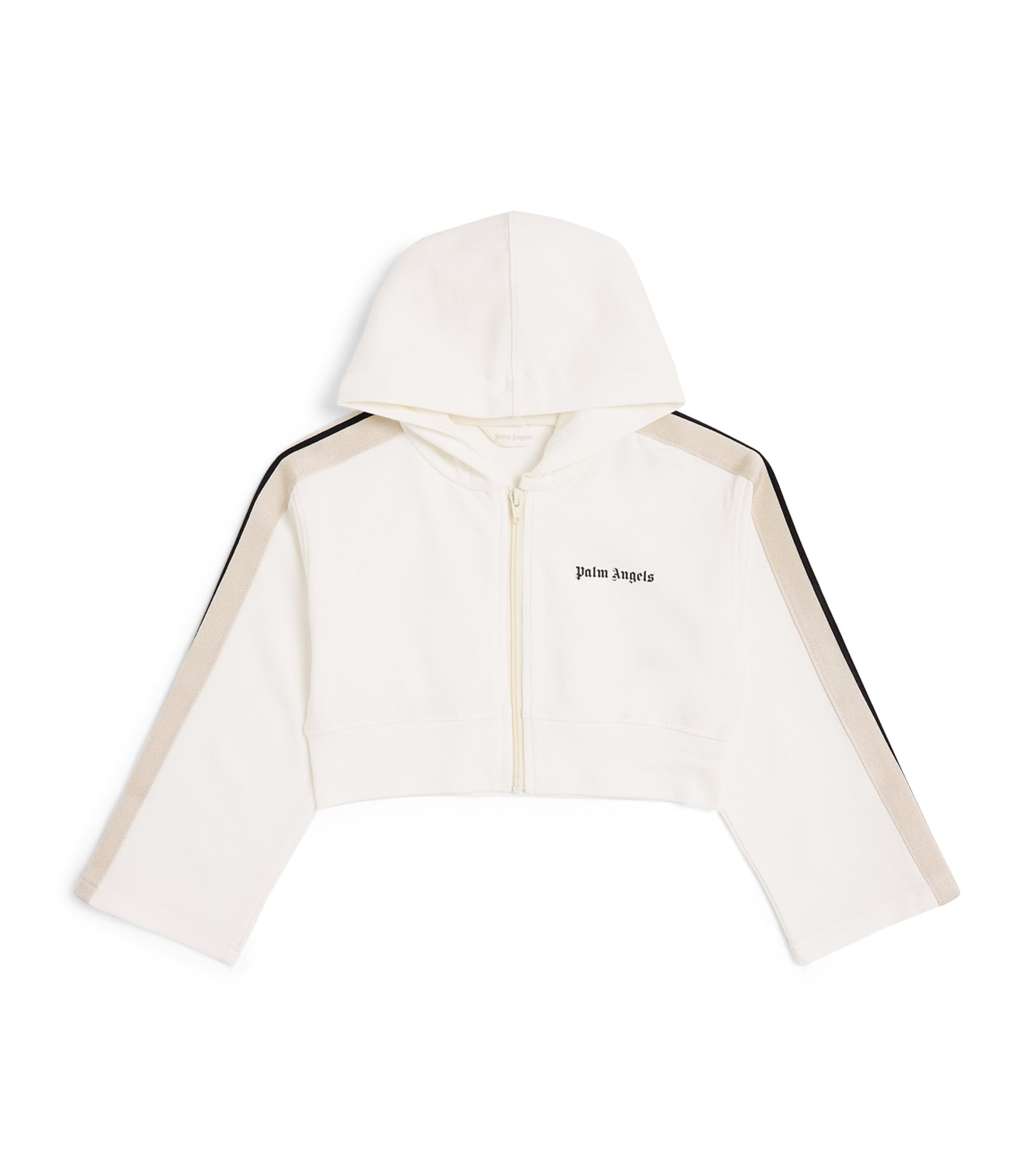 Palm Angels Kids Track Cropped Hoodie (4-12+ Years) White